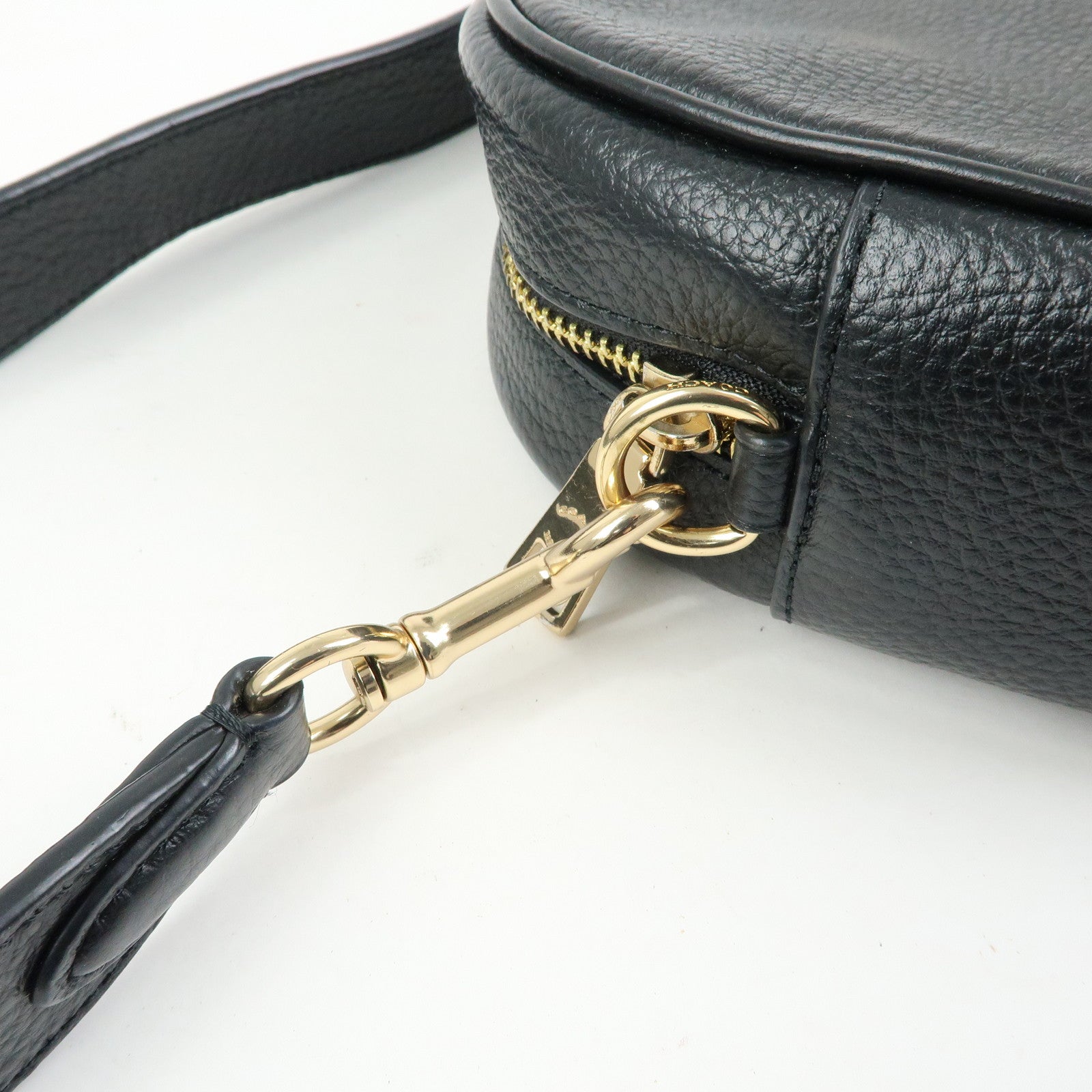 COACH Logo Leather Shoulder Crossbody Bag Black