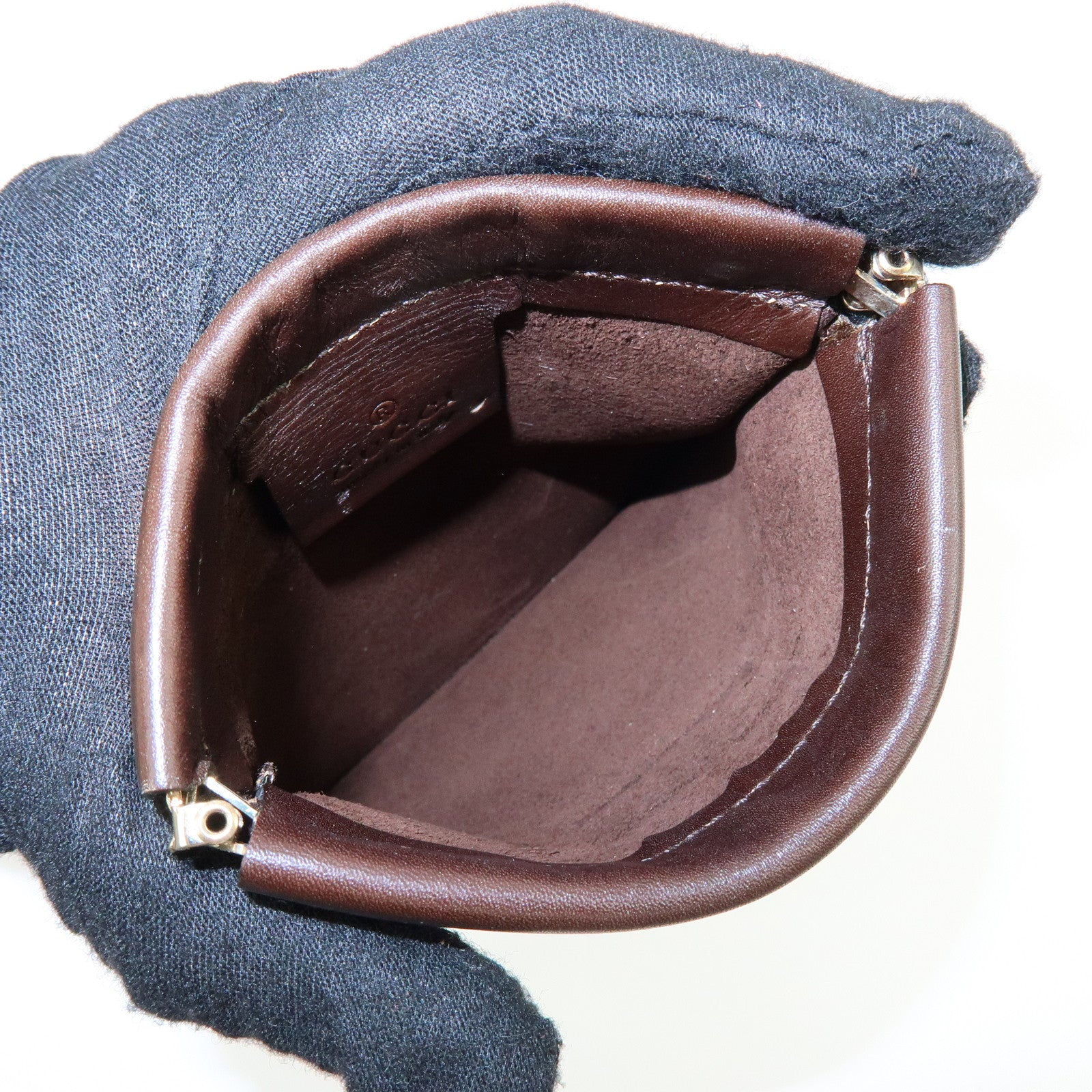 GUCCI Suede Leather Tote Bag Hand Bag Brown 95374