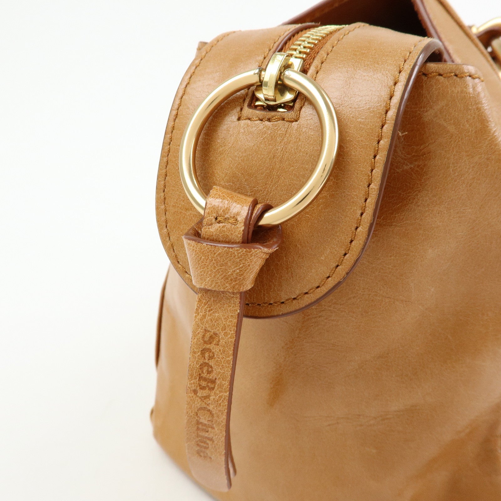 Chloe See by Chloe Page 2Way Bag Shoulder Bag Hand Bag Brown