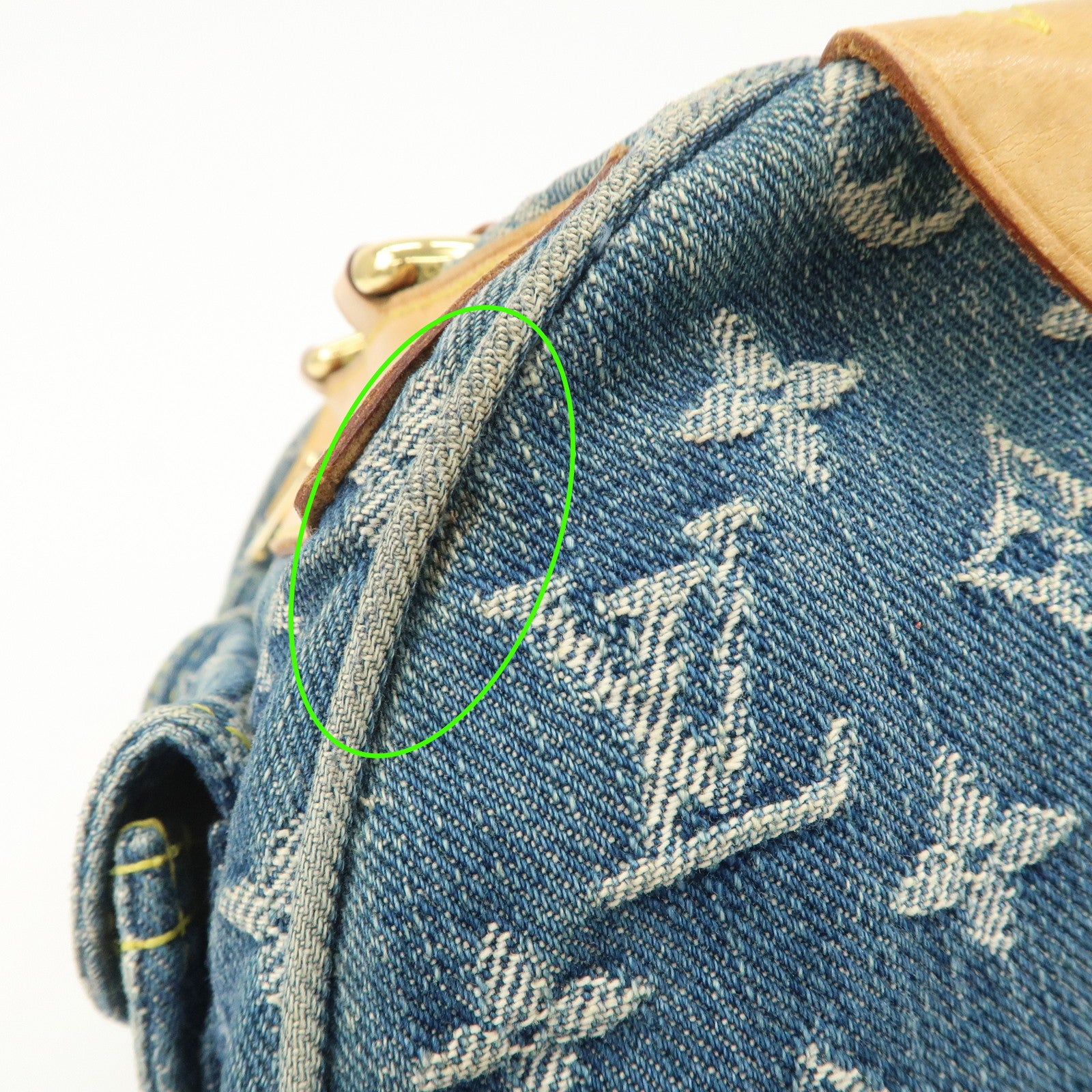 Louis Vuitton Monogram Denim Neo Speedy Boston Bag Blue M95019