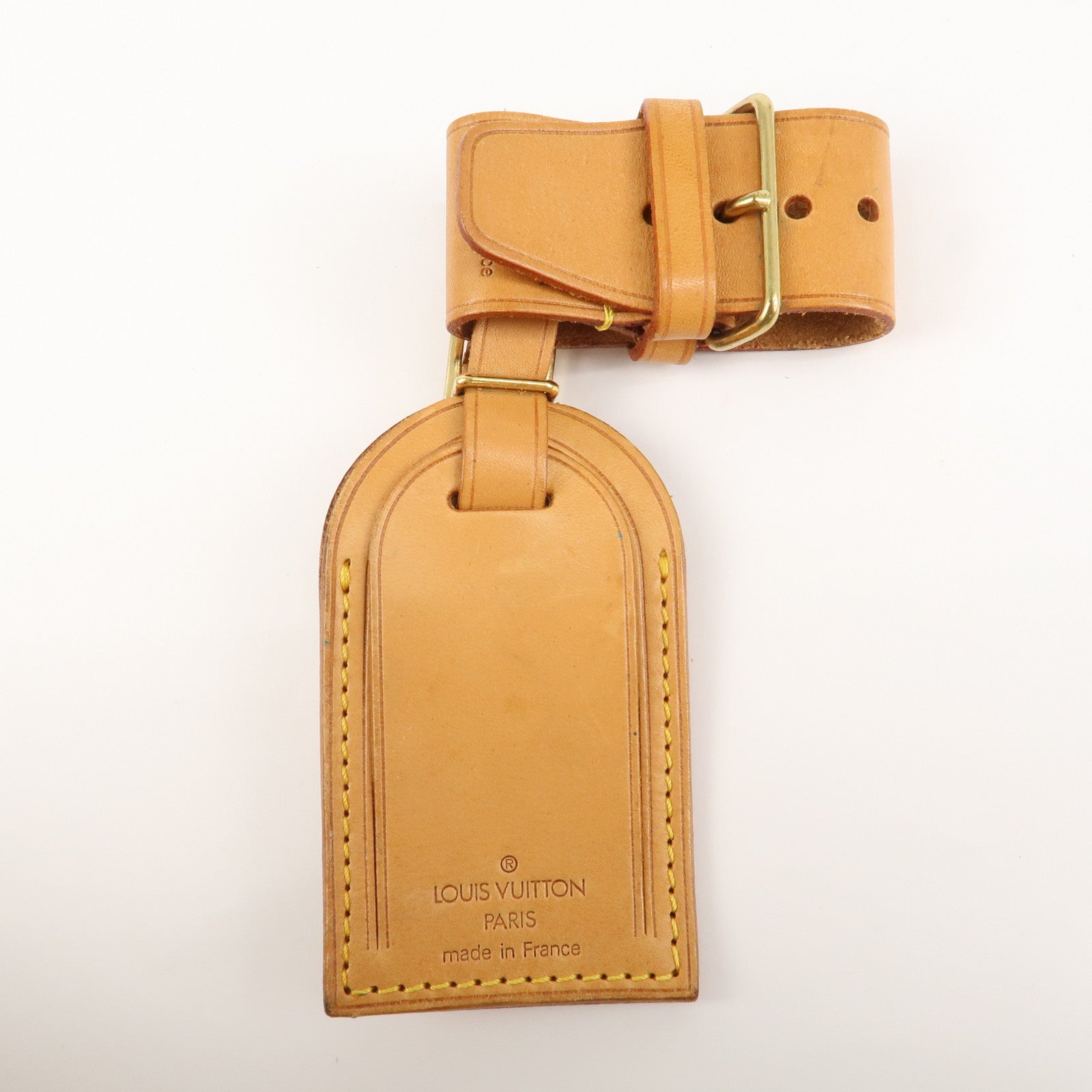 Louis Vuitton Set of 10 Nume Leather Name Tag & Poignet Natural Beige Used
