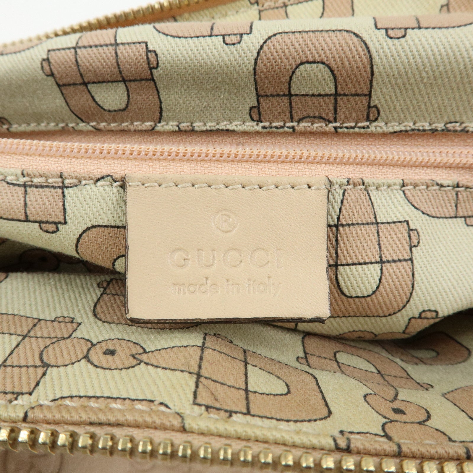 GUCCI Abbey Guccissima Leather Tote Bag Hand Bag Pink141470