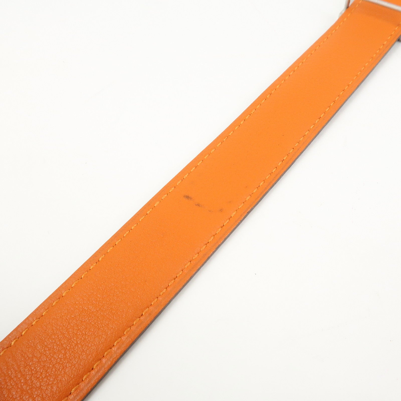 HERMES H Buckle Reversible Constance Leather Belt E Stamped Black