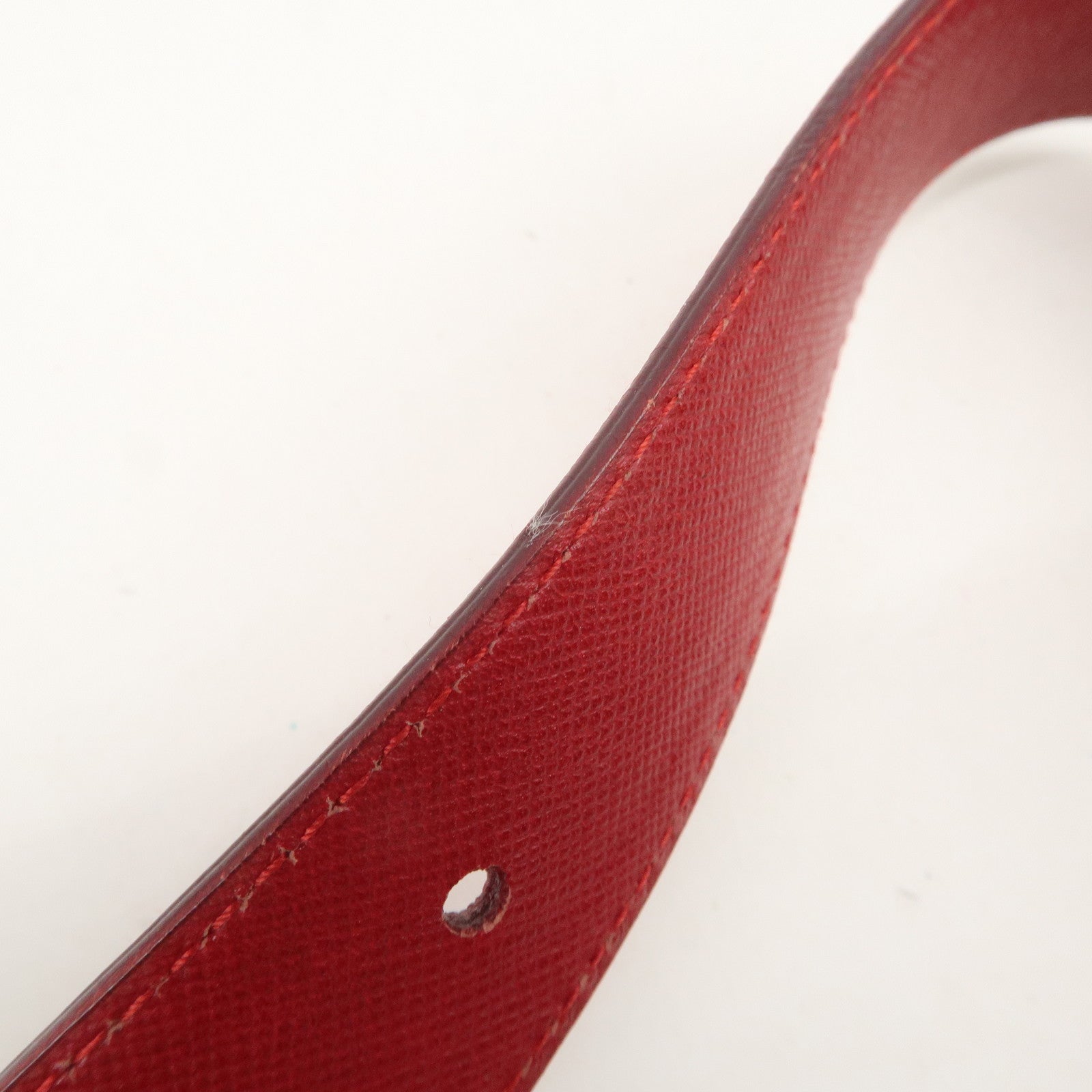 Ferragamo Gancini Leather Shoulder Bag Hand Bag Red