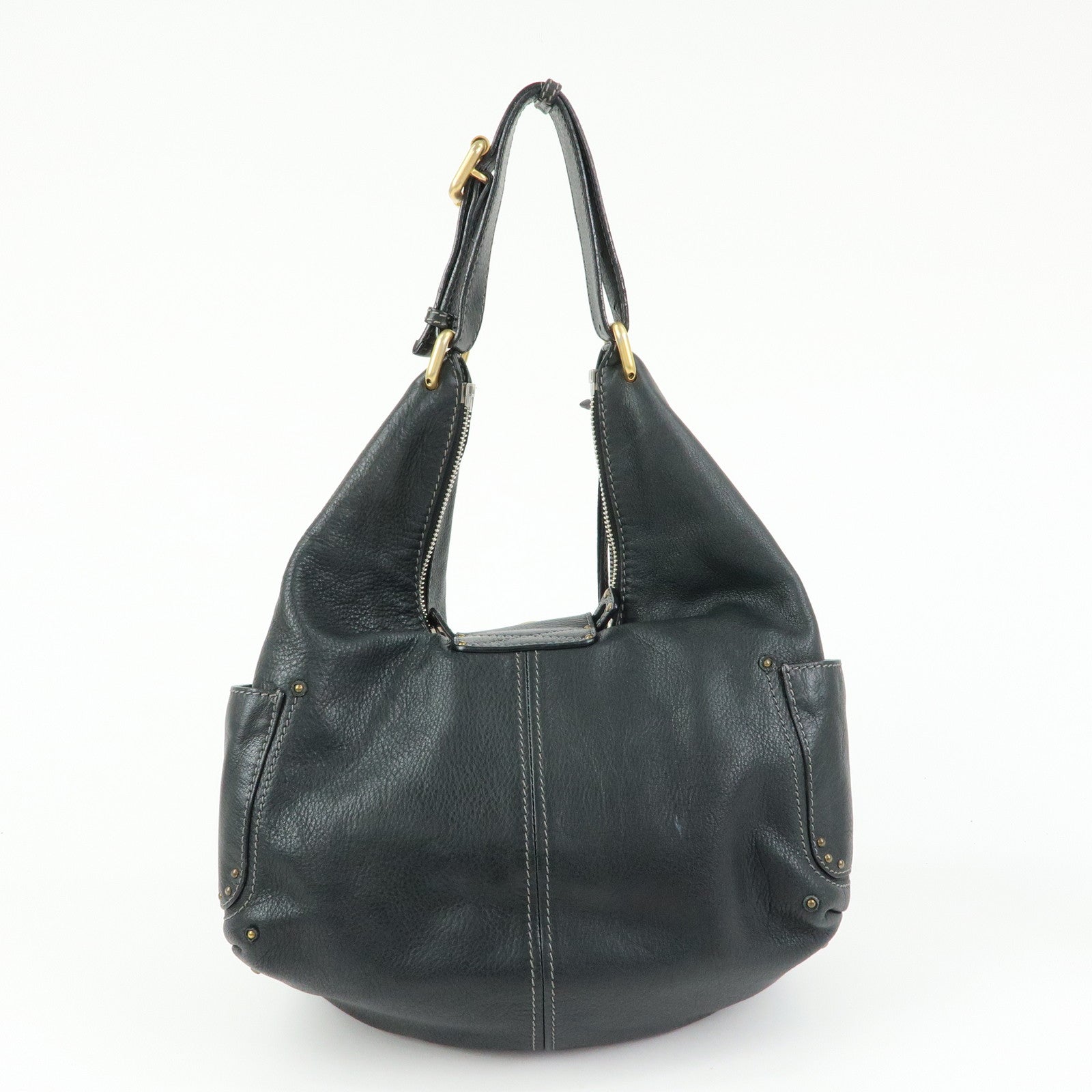 Chloe Paddington Leather Shoulder Bag Hand Bag Black