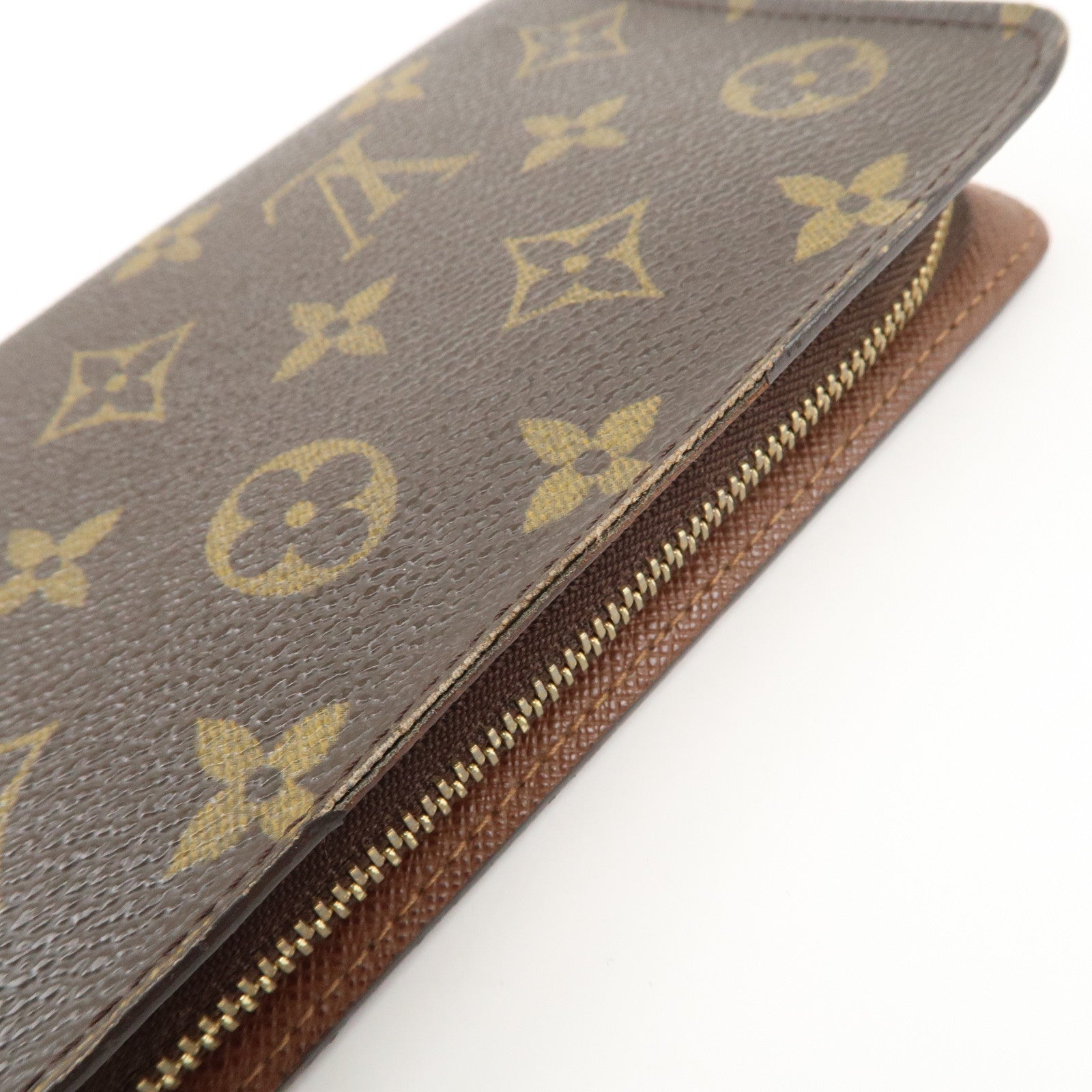 Louis Vuitton Monogram Porte Monnaie Zippy Long Wallet Brown M61727 Used