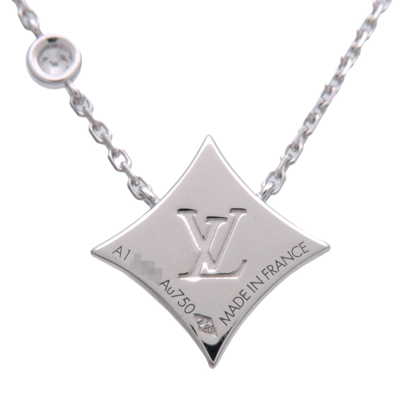 Louis Vuitton Pendentif Star Blossom Onyx 1P Diamond Necklace 750WG