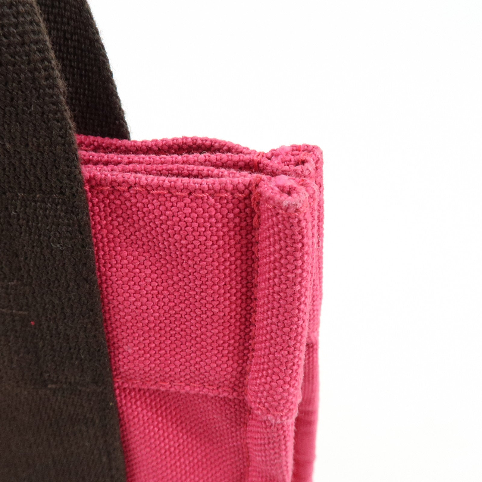 HERMES Sac de Plage Nomade PM Canvas Tote Bag Pink Brown