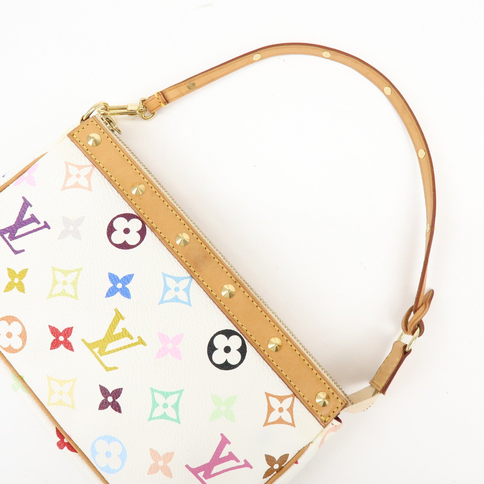 Louis Vuitton Monogram Multicolor Pochette Accessoires Blanc M92649