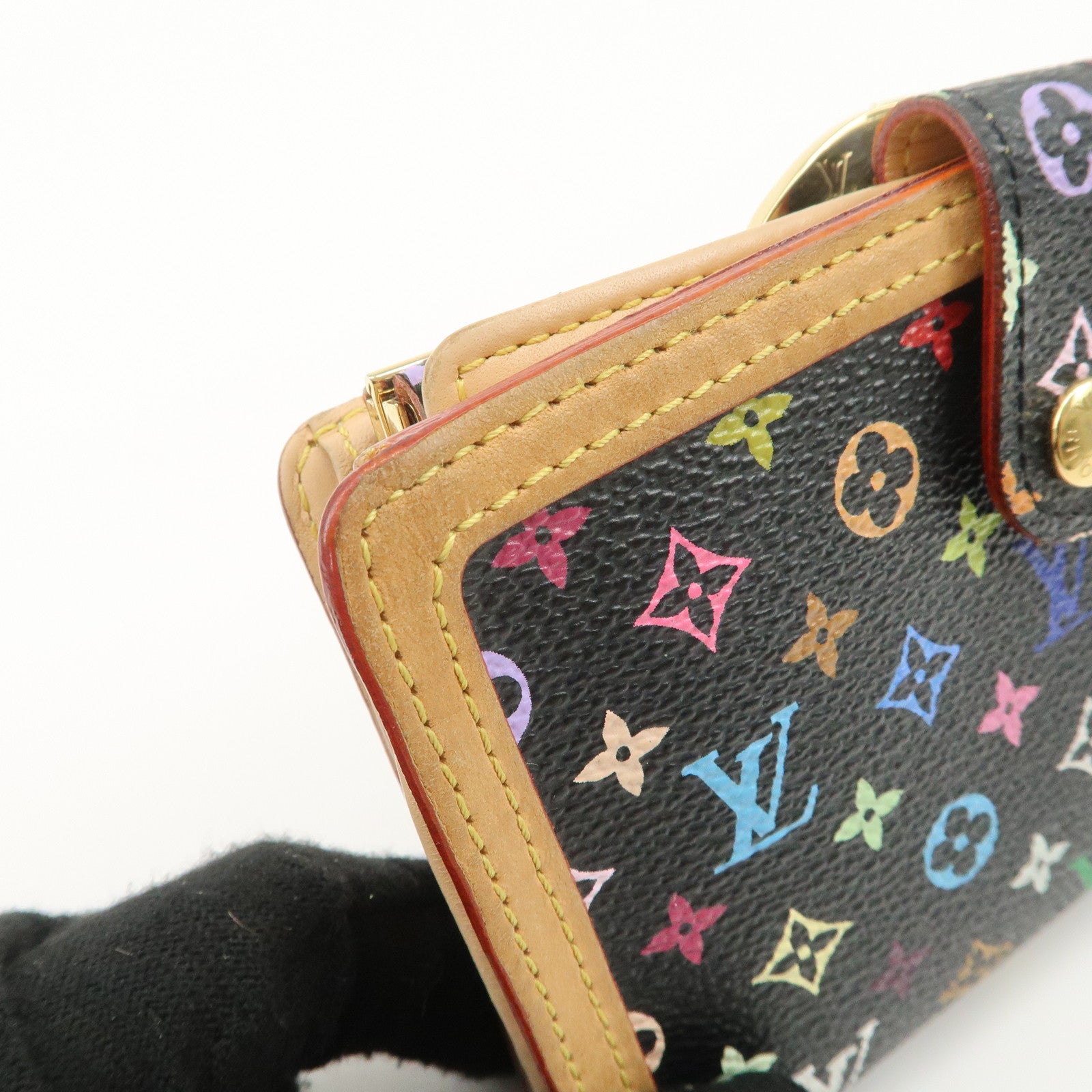 Louis Vuitton Monogram Multicolor Portefeuille Billets Viennois Wallet Noir M92988 Used