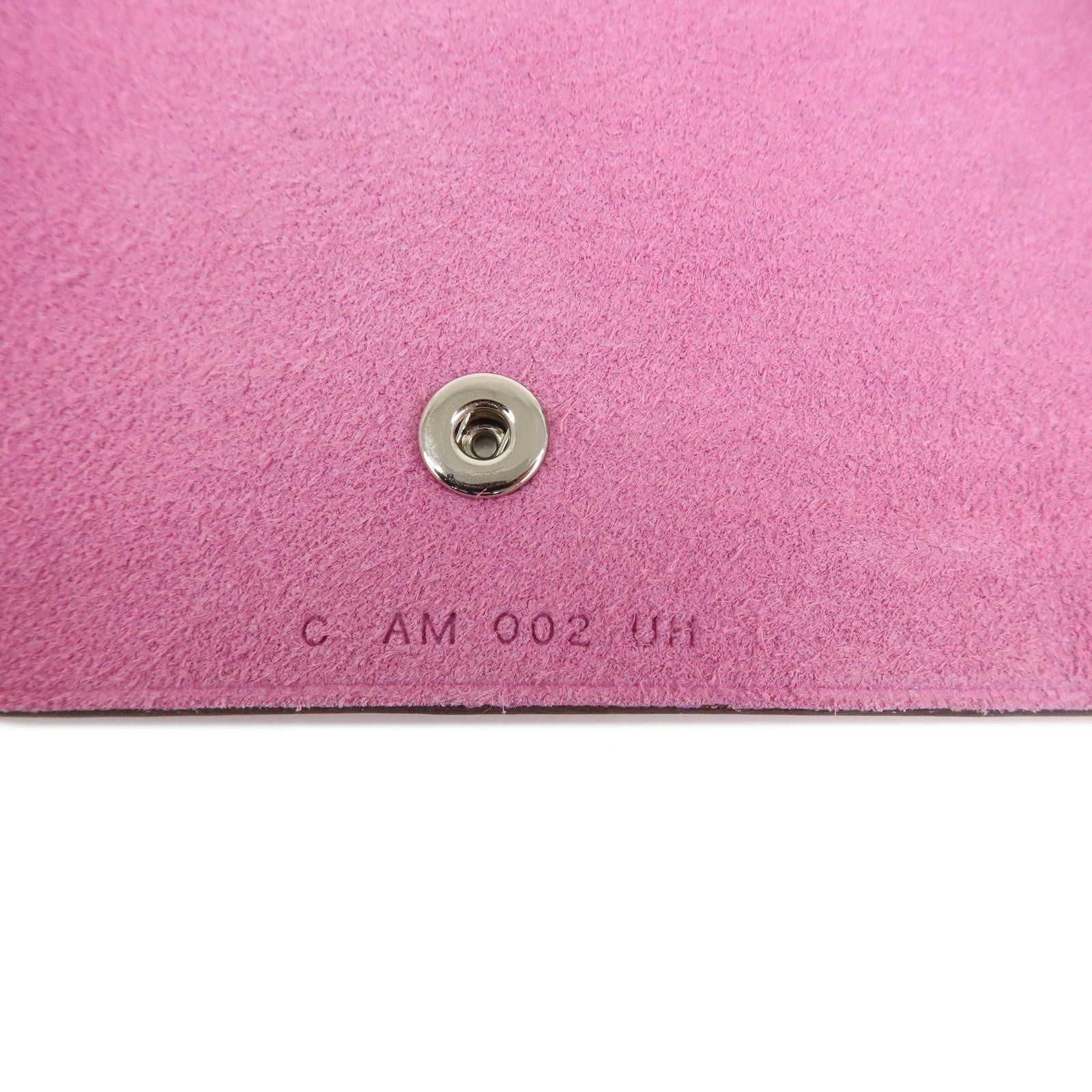 HERMES Ulysse Mini Leather C Stamped Note Book Cover Pink