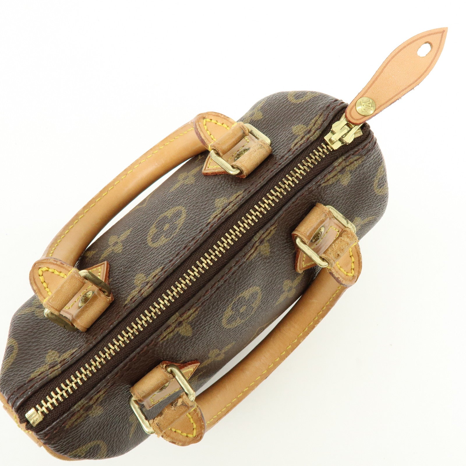 Louis Vuitton Monogram Mini Speedy Hand Bag Brown M41534