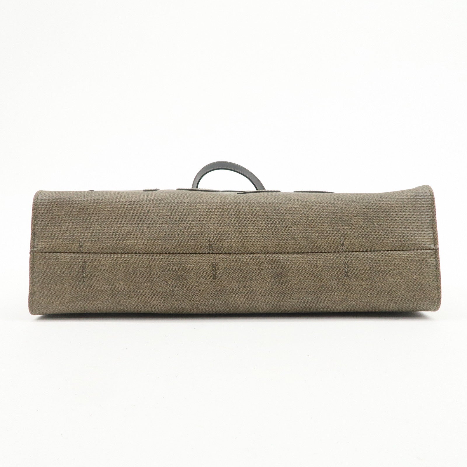 FENDI 1925 ROMA ITALY PVC Leather Tote Bag Brown Black 45426000