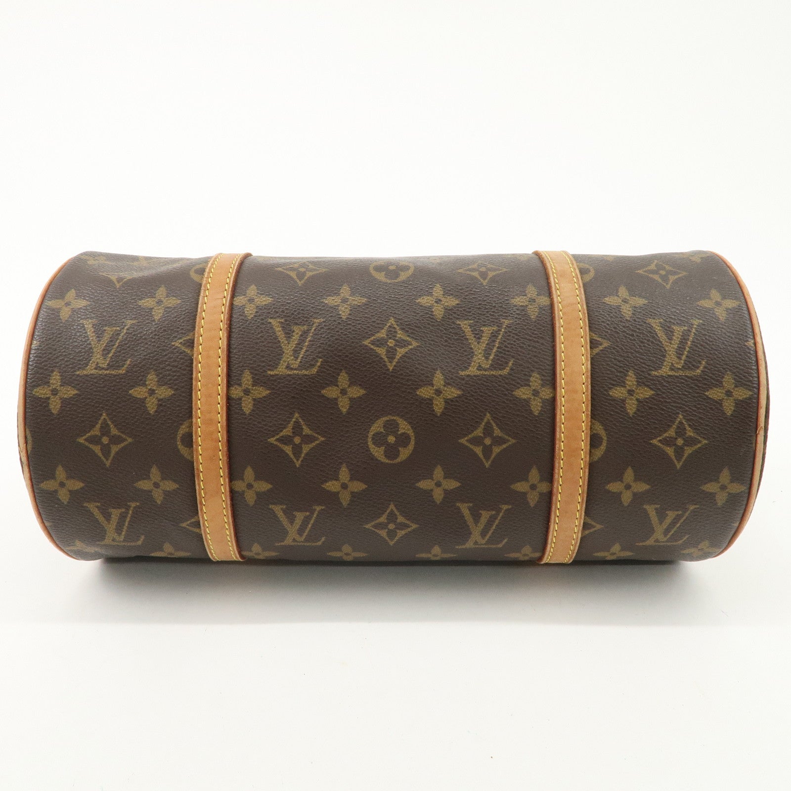 Louis Vuitton Monogram Papillon 30 Hand Bag New Style Brown M51385 Used