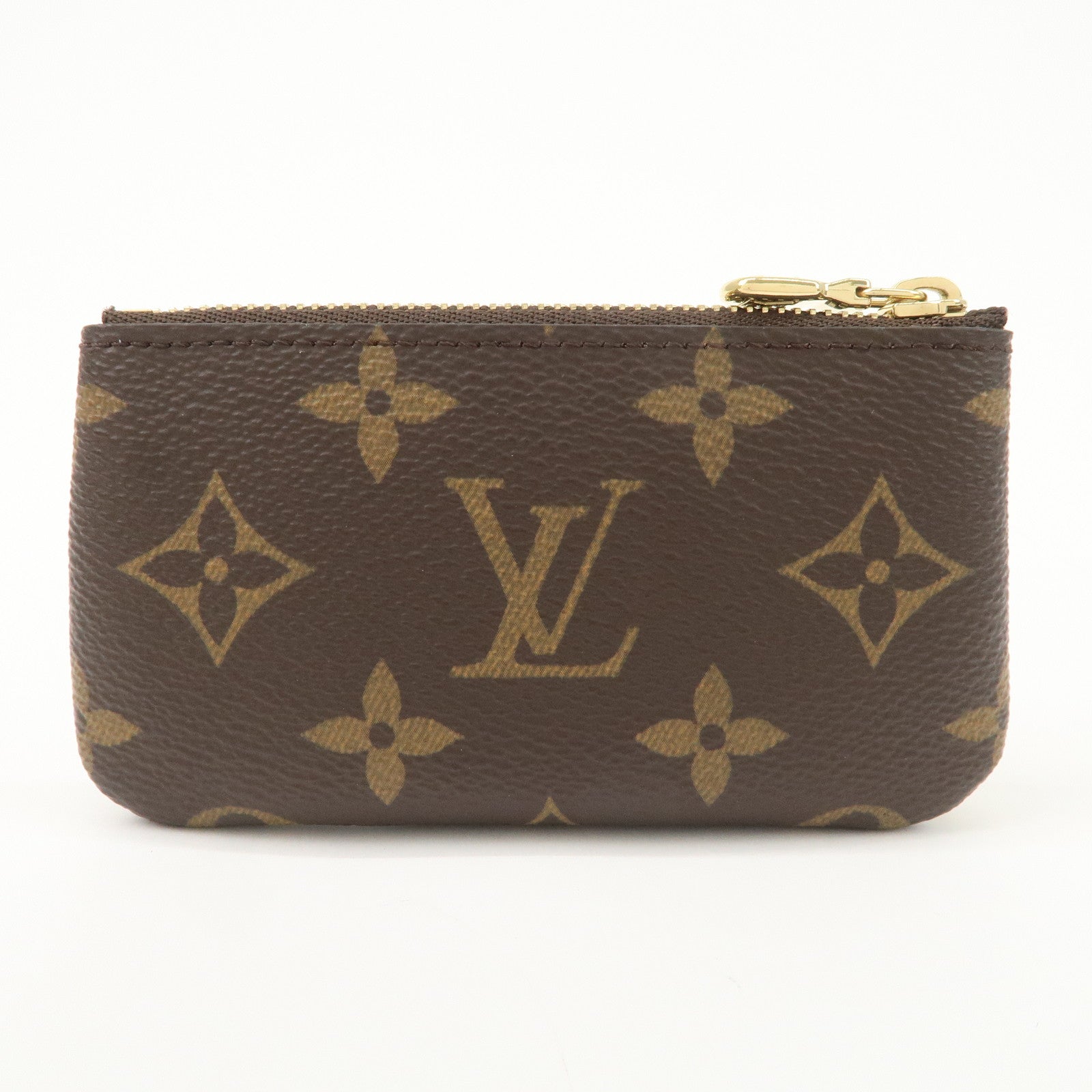 Louis Vuitton Monogram Pochette Cles Coin Case Key Case Brown M62650