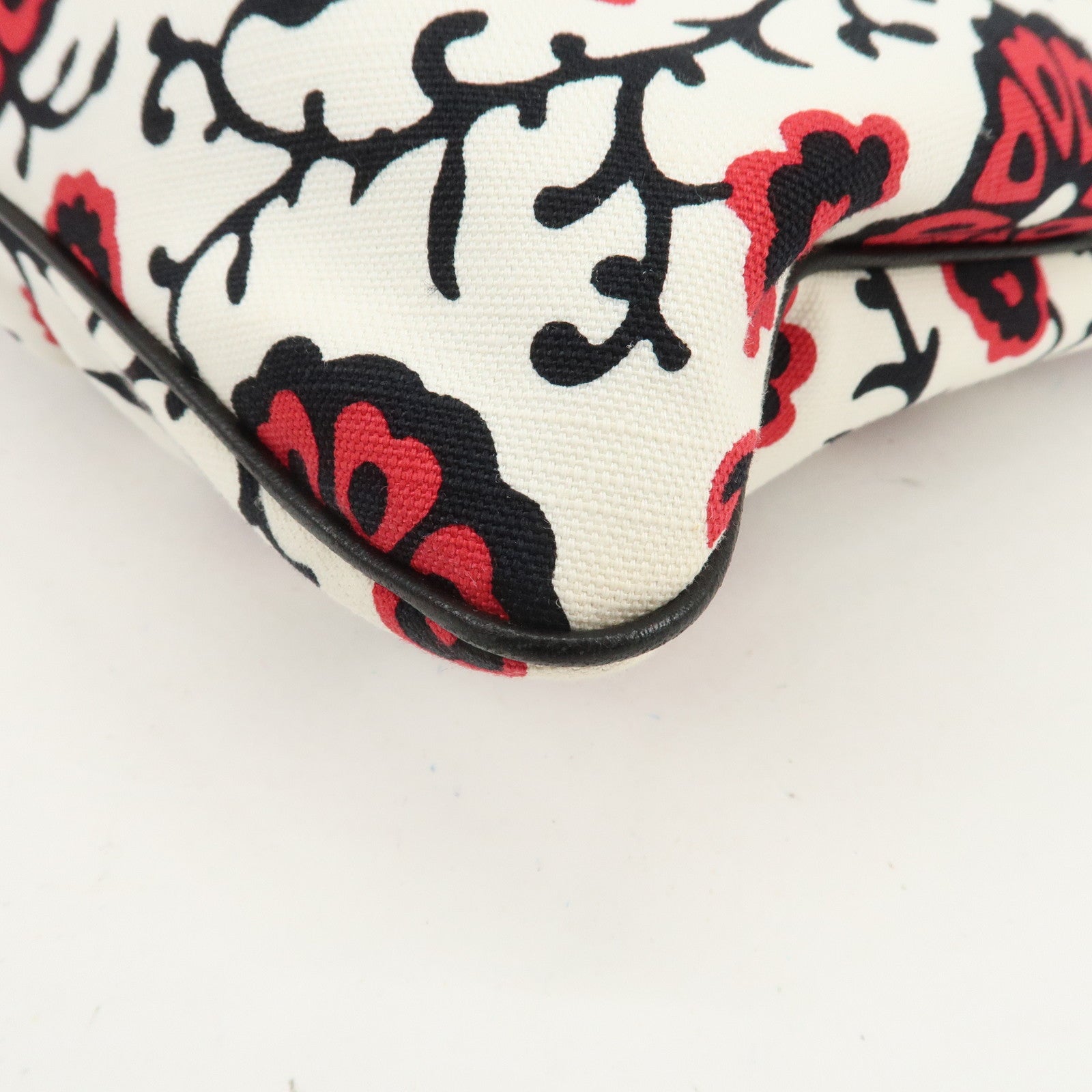MIU MIU Flower Print 2Way Hand Bag Japan Limited White Black Red