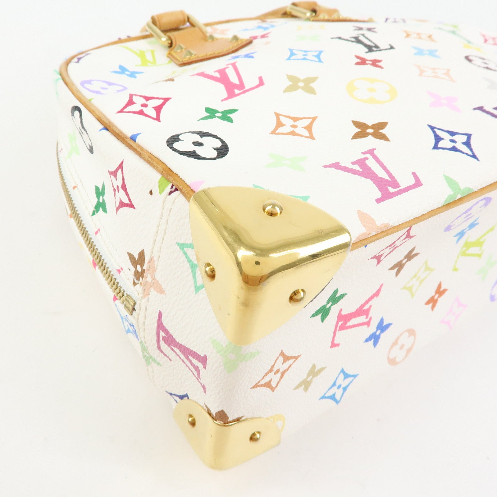 Louis Vuitton Monogram Multicolor Trouville Hand Bag Blanc M92663