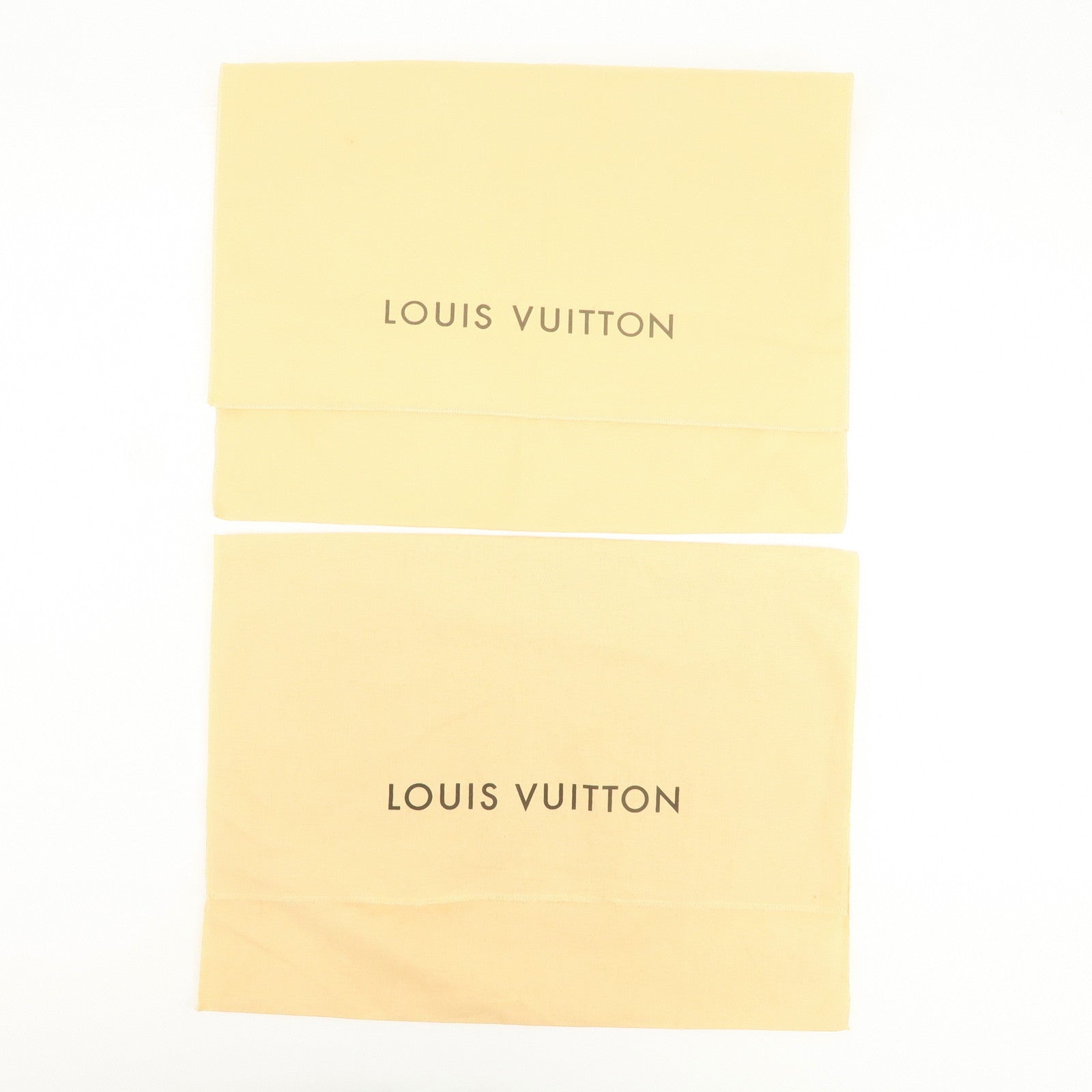 Louis Vuitton Set Of 12 Dust Bag Storage Bag Flap Style Beige