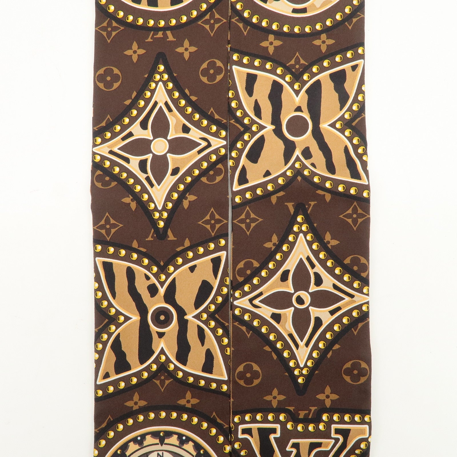 Louis Vuitton Monogram LV World Bandeau Silk 100% Scarf M70853