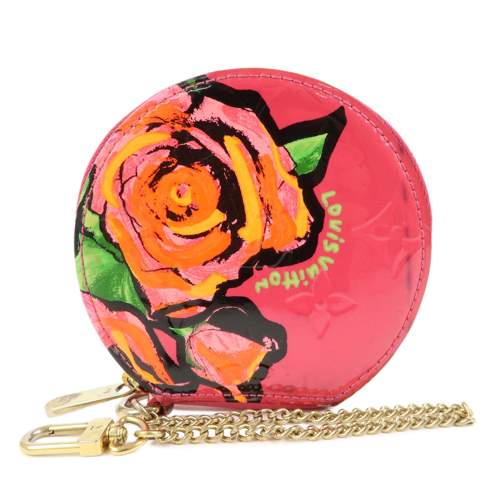Louis Vuitton Monogram Vernis Porte Monnaie Chapeau Rose Pop M93690