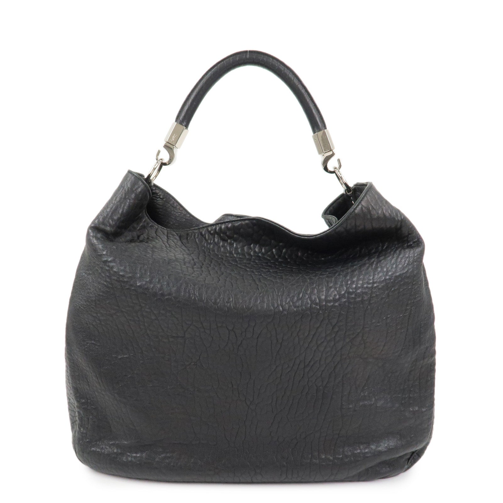 SAINT LAURENT PARIS Leather Shoulder Bag Hand Bag Black 228840