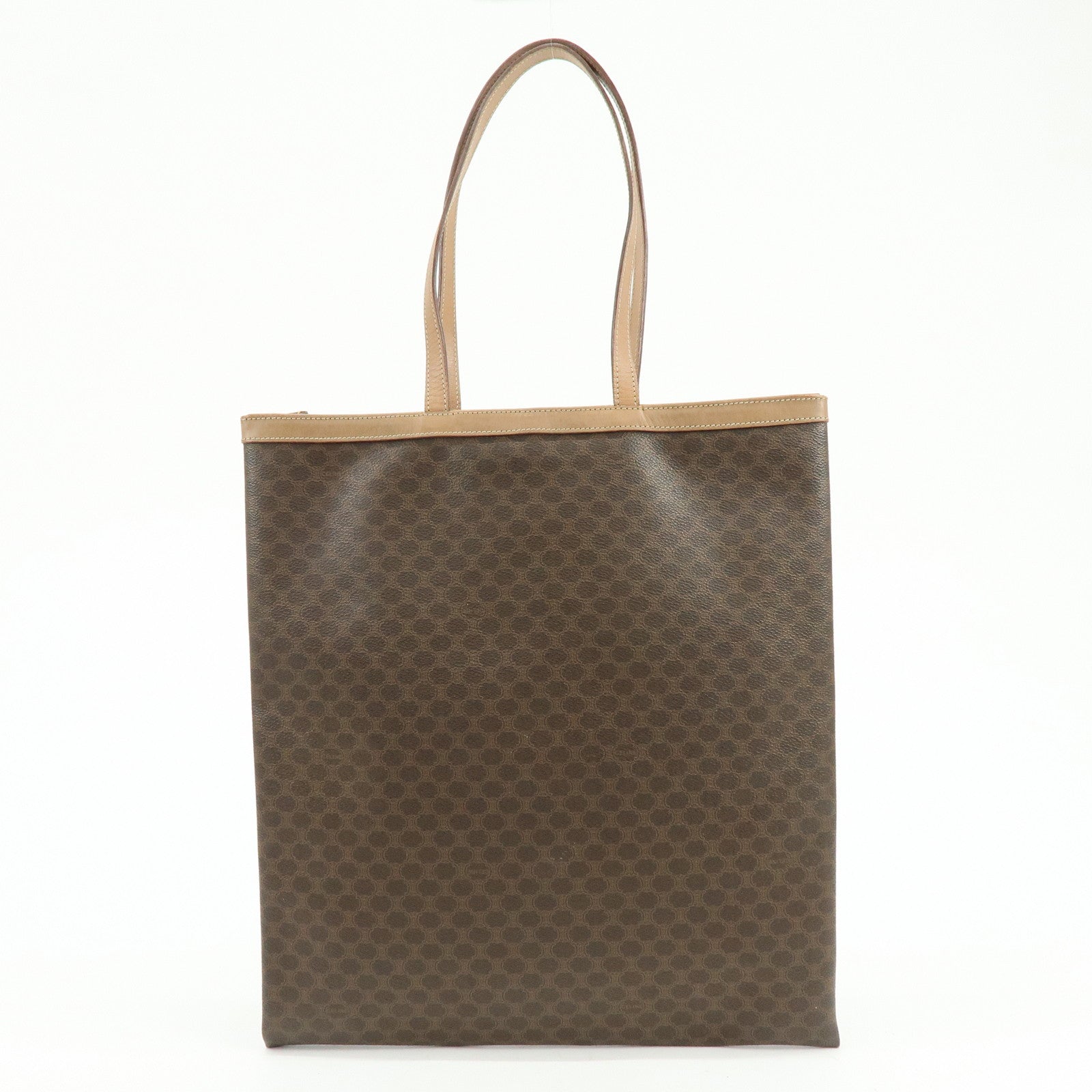 CELINE Macadam PVC Leather Tote Bag Shoulder Bag Brown