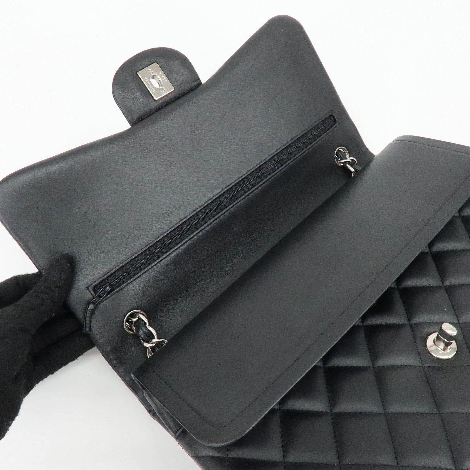 Chanel Large Matelasse 30 Large Lamb Skin Double Flap Shoulder Bag