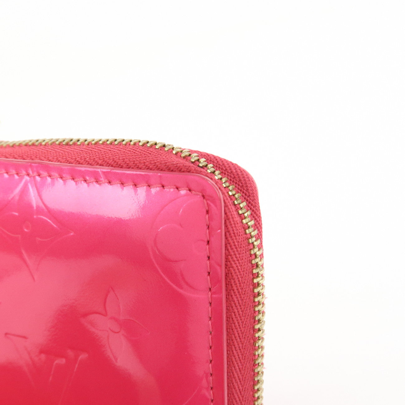 Louis Vuitton Monogram Vernis Bloom Zippy Wallet Pink M91238
