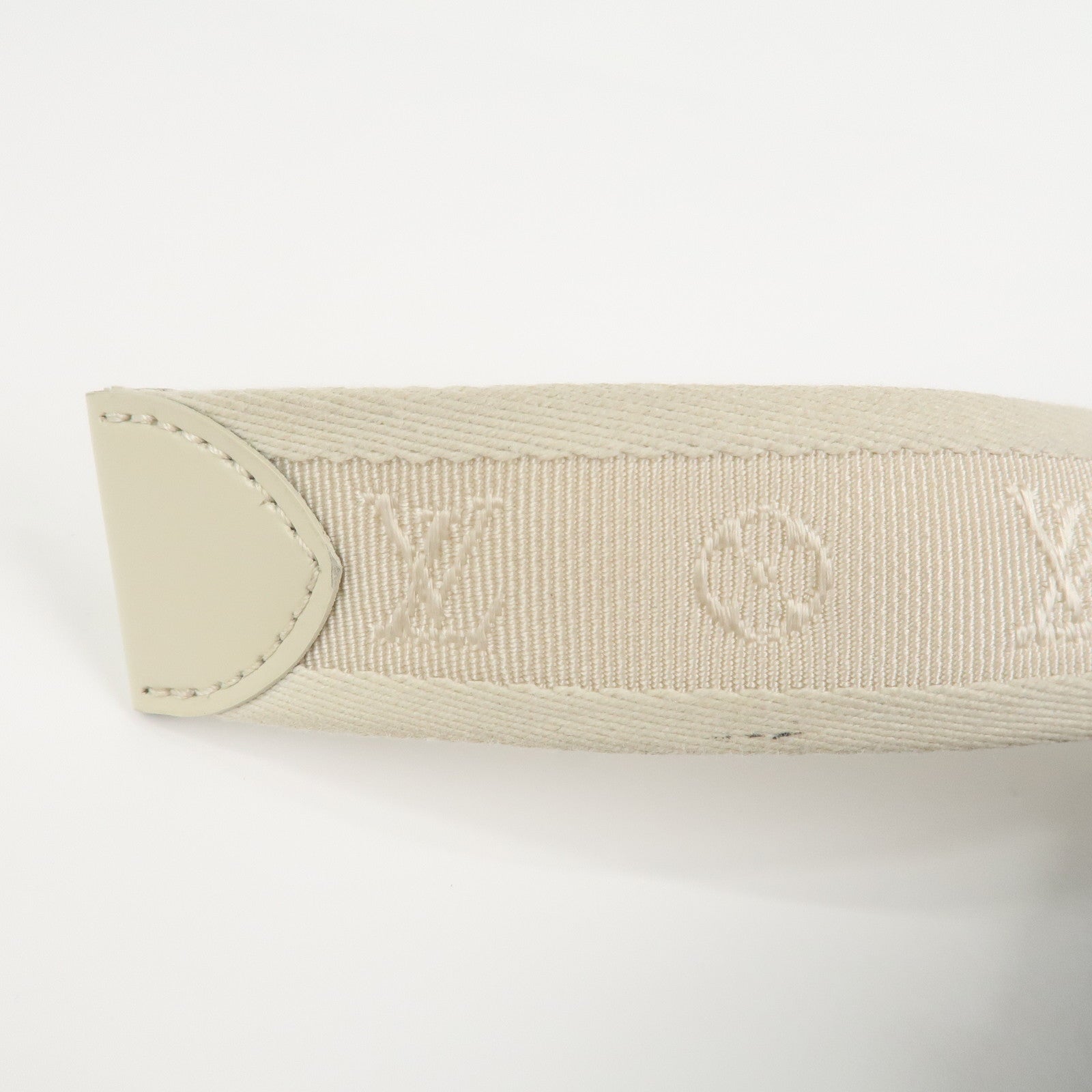 Louis Vuitton Ceinture Fortune Cotton Metal Belt Ivory M6973