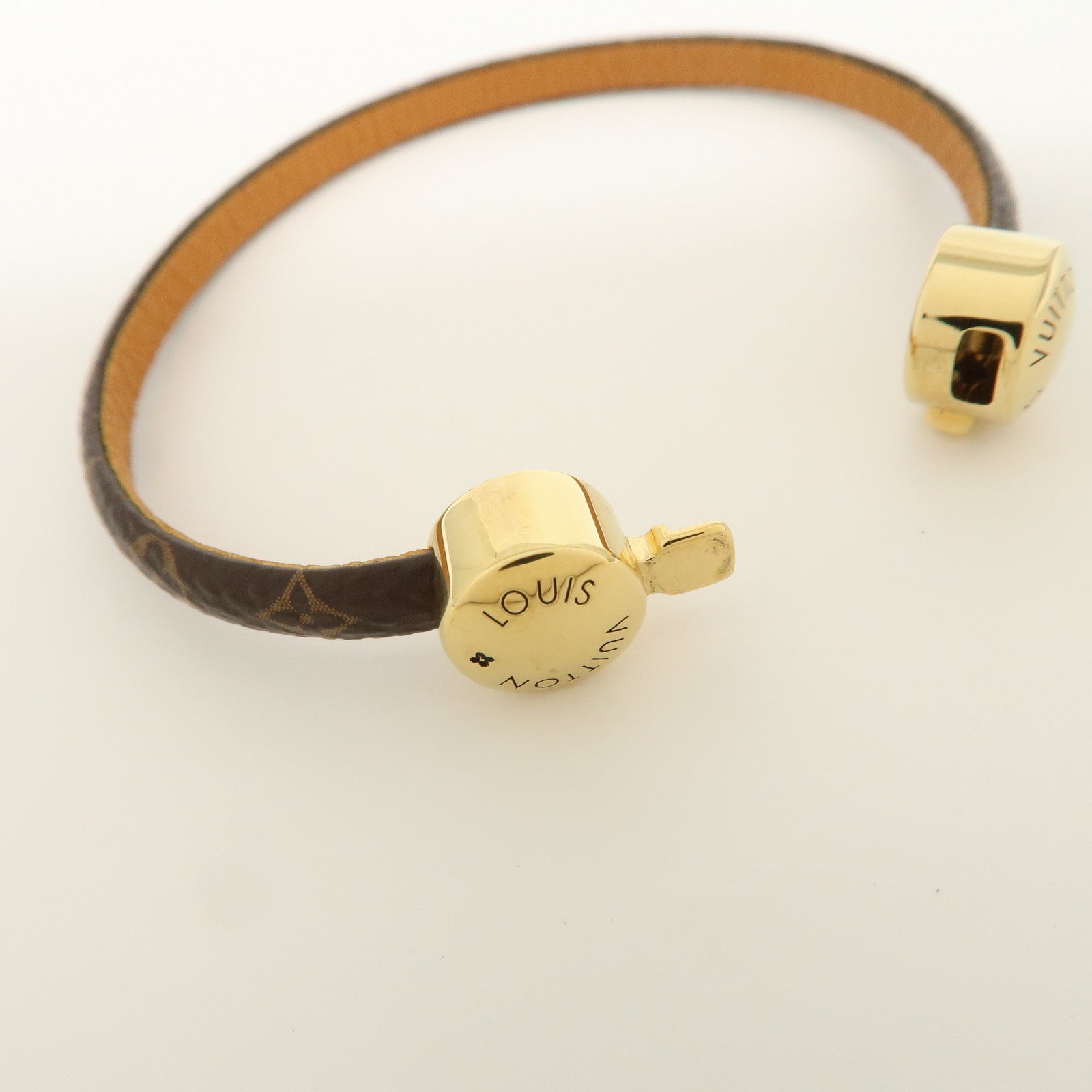 Louis Vuitton Monogram Historic Mini Bracelet Size 17 Brown M6407F