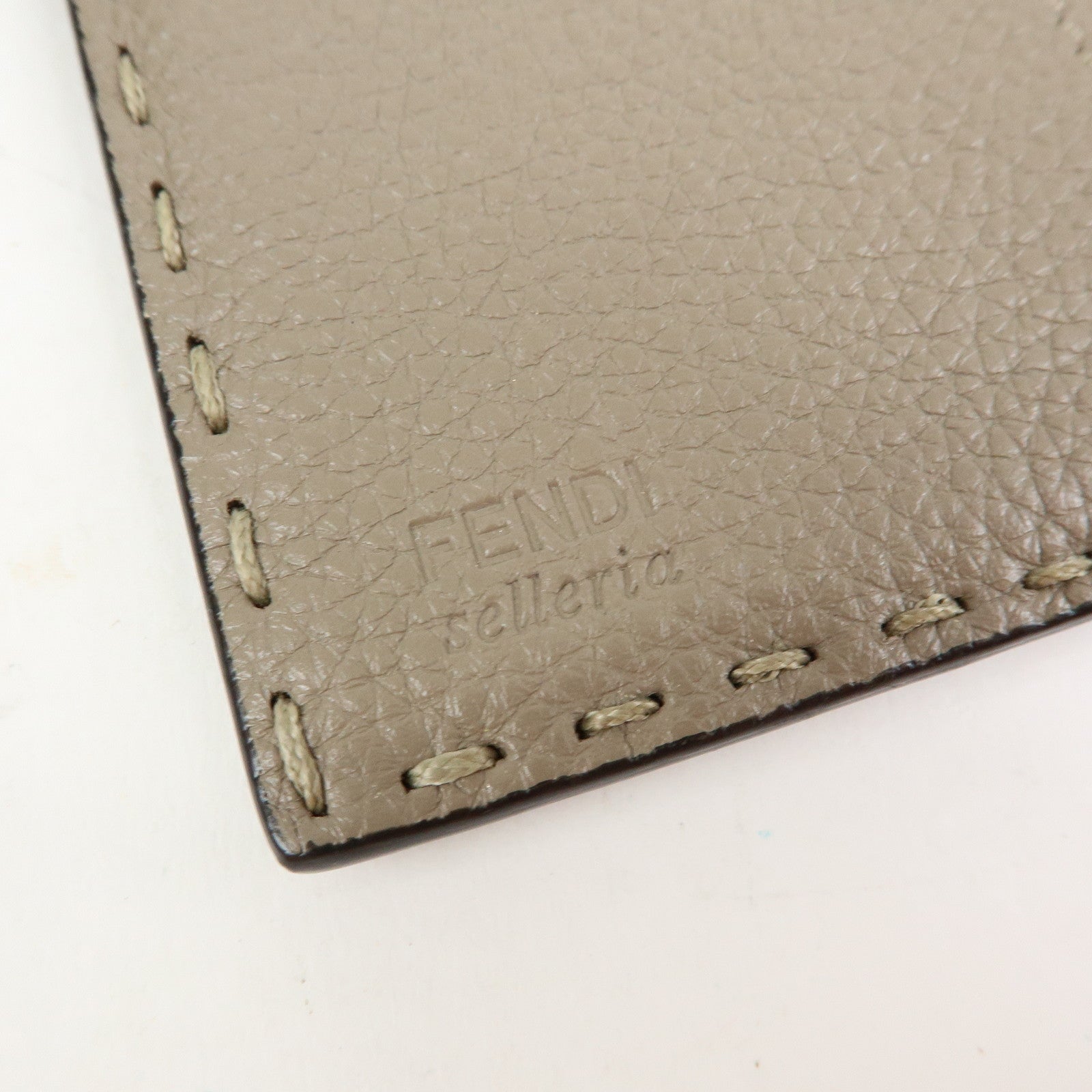 FENDI Seleria Peekaboo Leather Continental Wallet Grey 8M0308