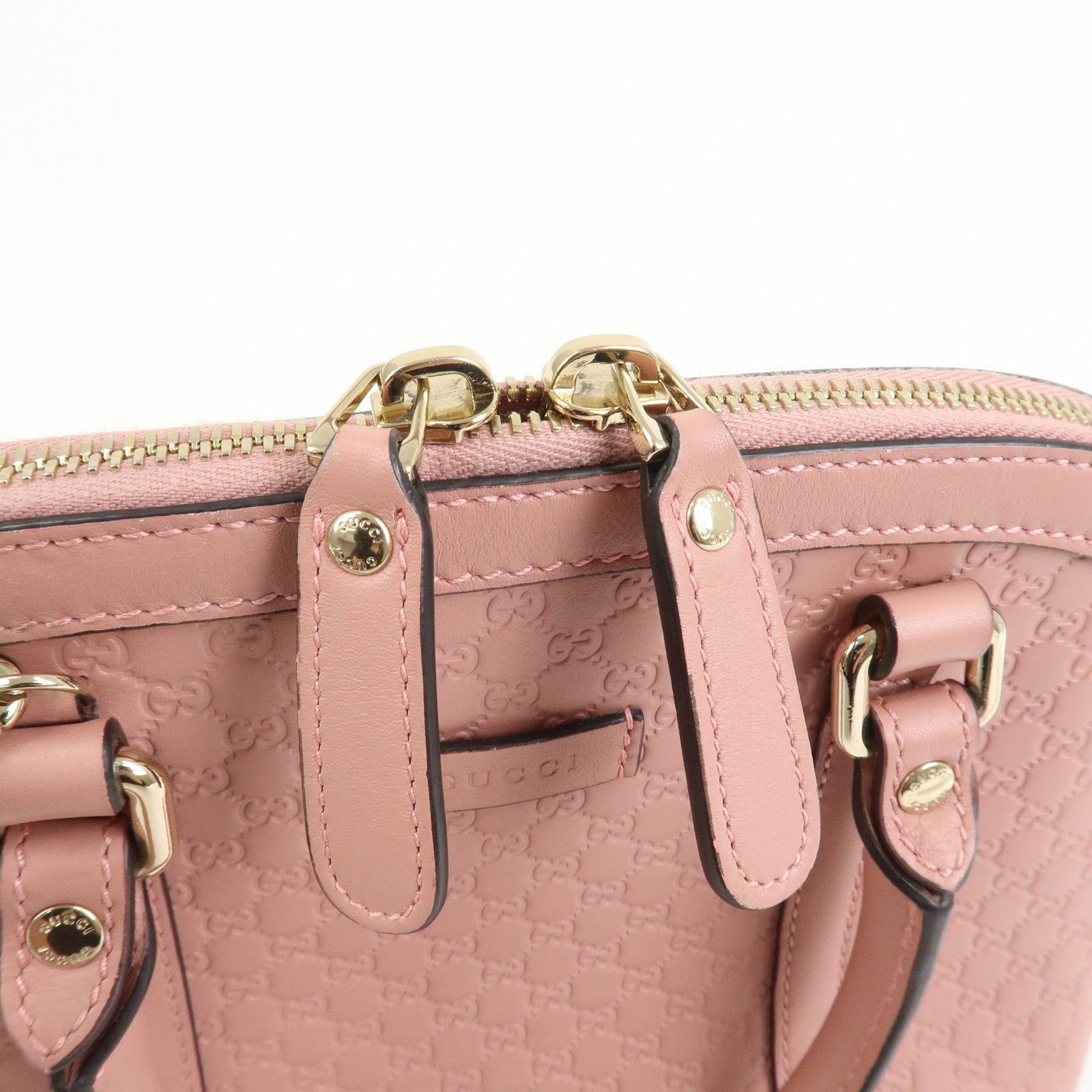 GUCCI Micro Guccissima Leather 2Way Hand Shoulder Bag Pink 449654