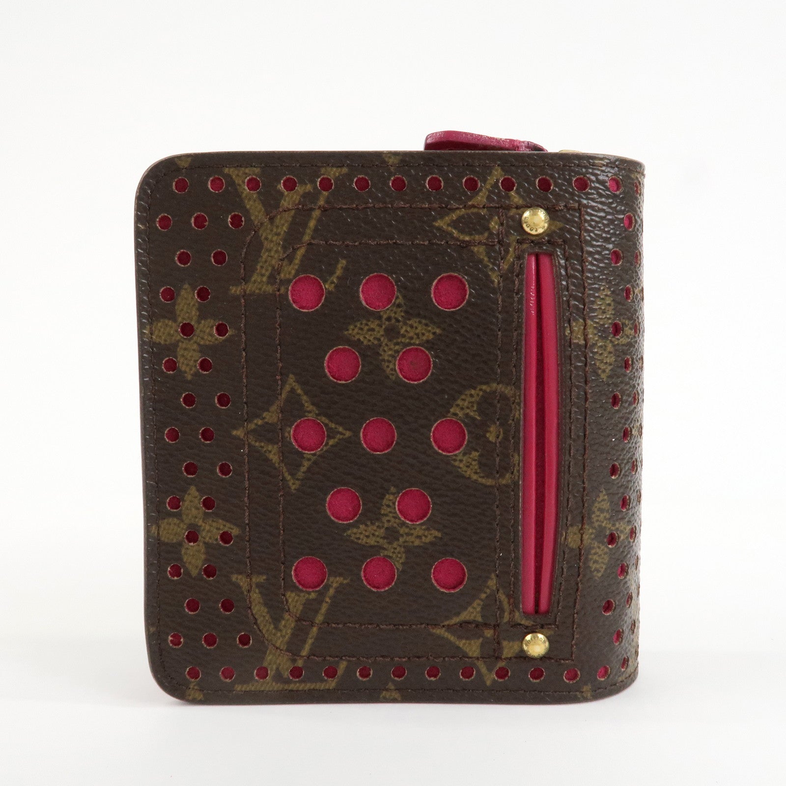Louis Vuitton Monogram Perfor Compact Zip Fuchsia M95188 Used