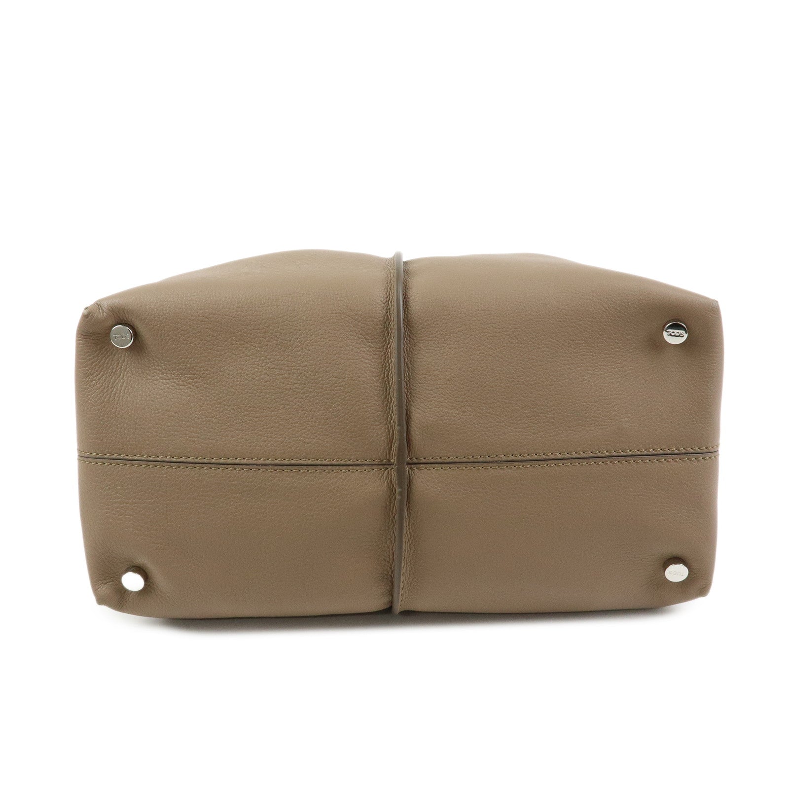 TOD'S D-Styling Leather 2Way Bag Hand Bag Shoulder Bag Brown