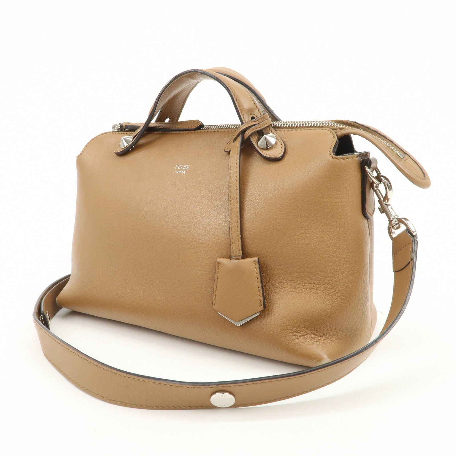 FENDI By The Way Leather 2Way Bag Hand Bag Shoulder Bag 8BL124
