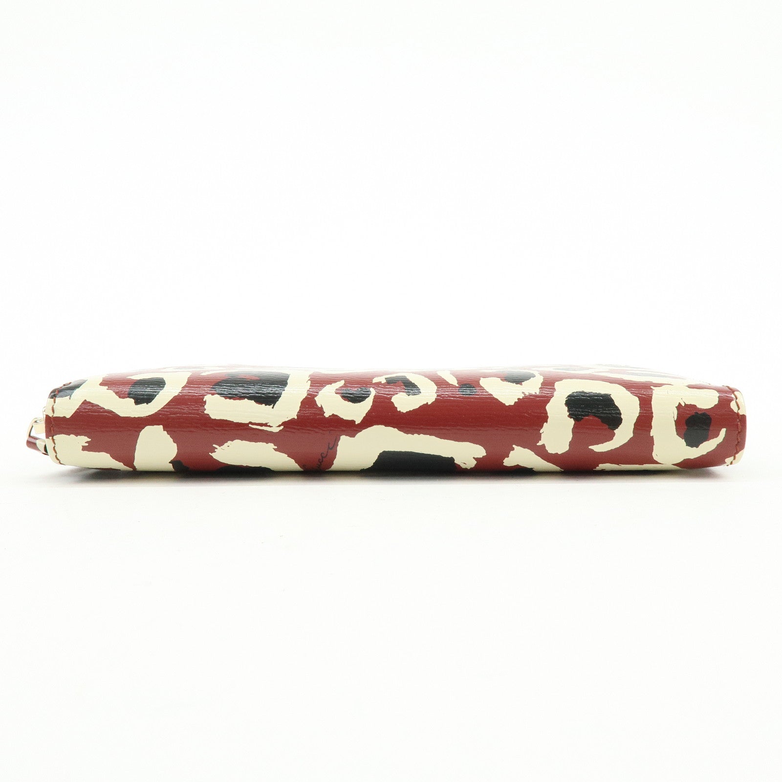 GUCCI Interlocking G Leather Round Zippy Long Wallet Red 309705