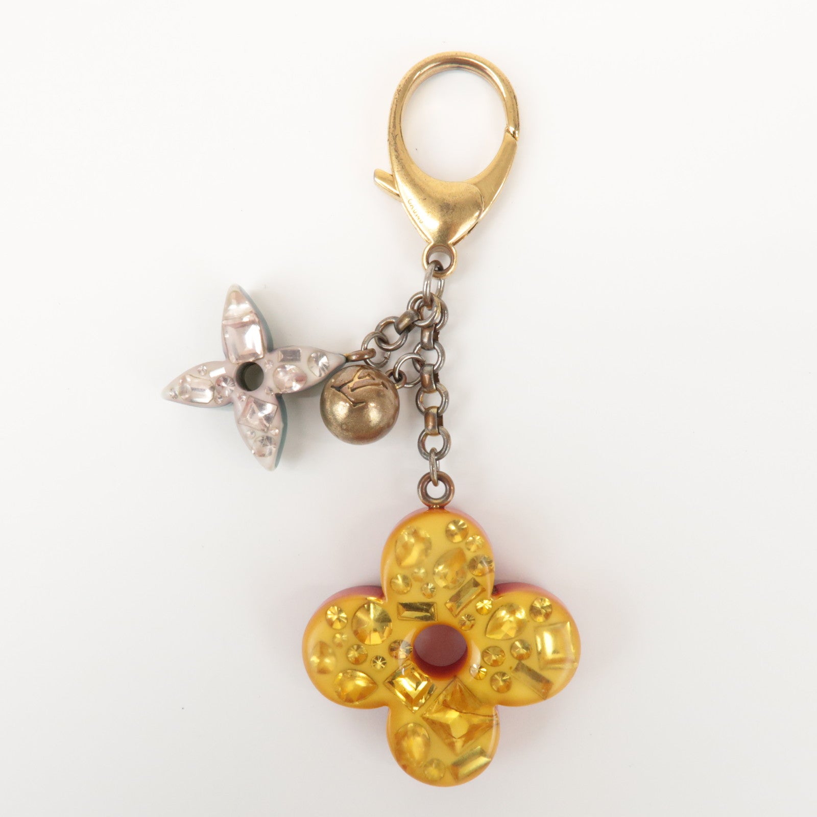 Louis Vuitton Bijou Sac Glam Flower Plastic Metal Key Chain M65982