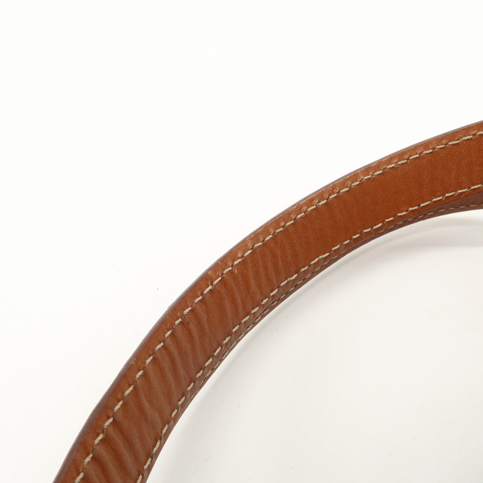 CELINE Macadam Logo PVC Leather Hand Bag Brown Gold