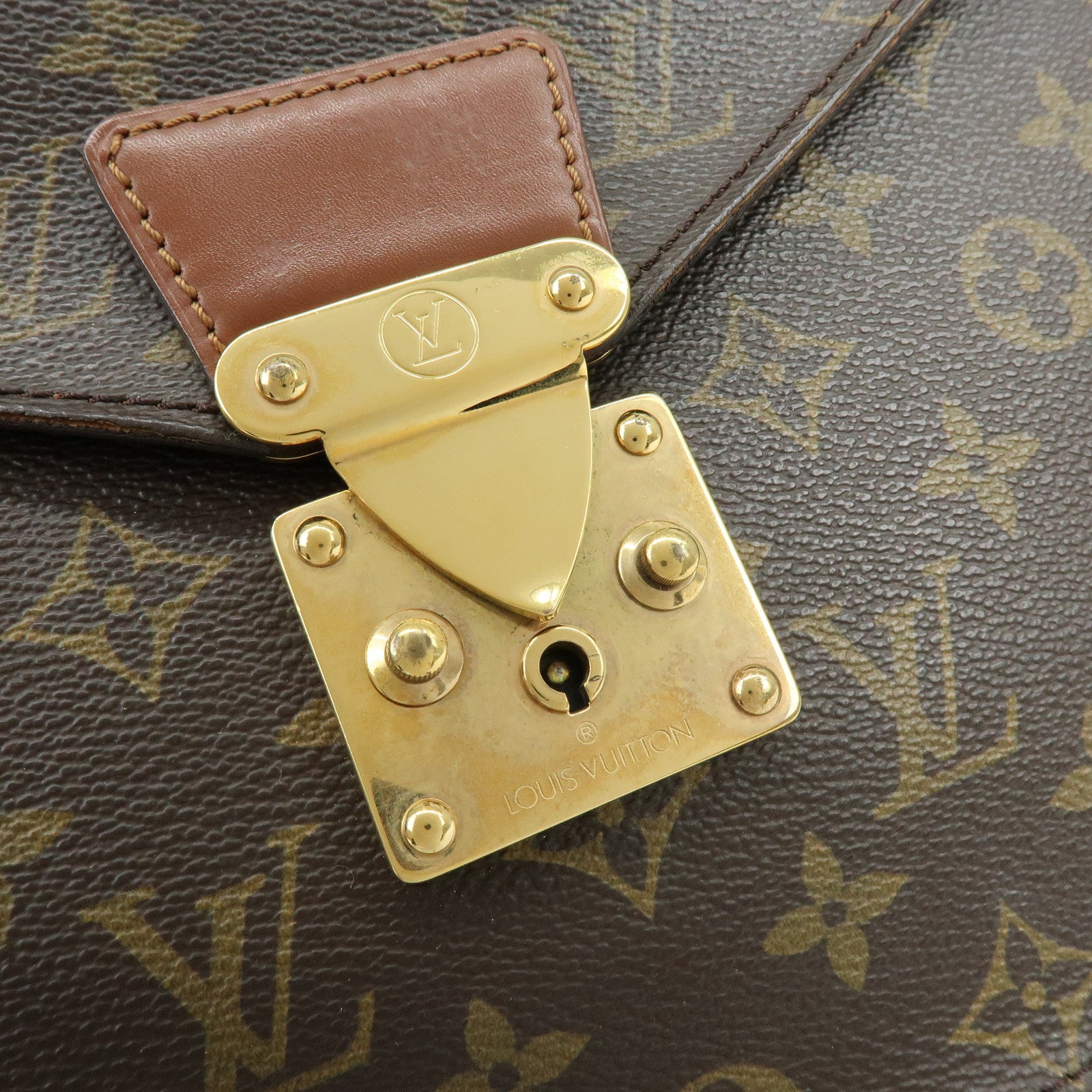 Louis Vuitton Monogram Porte Documents Bandoulière Brown M53338