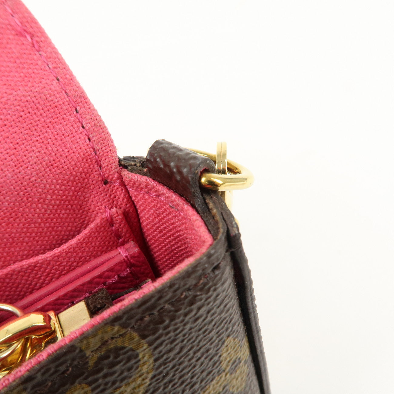 Louis Vuitton Monogram World Tour Pochette Felicie Brown MI4157 Used