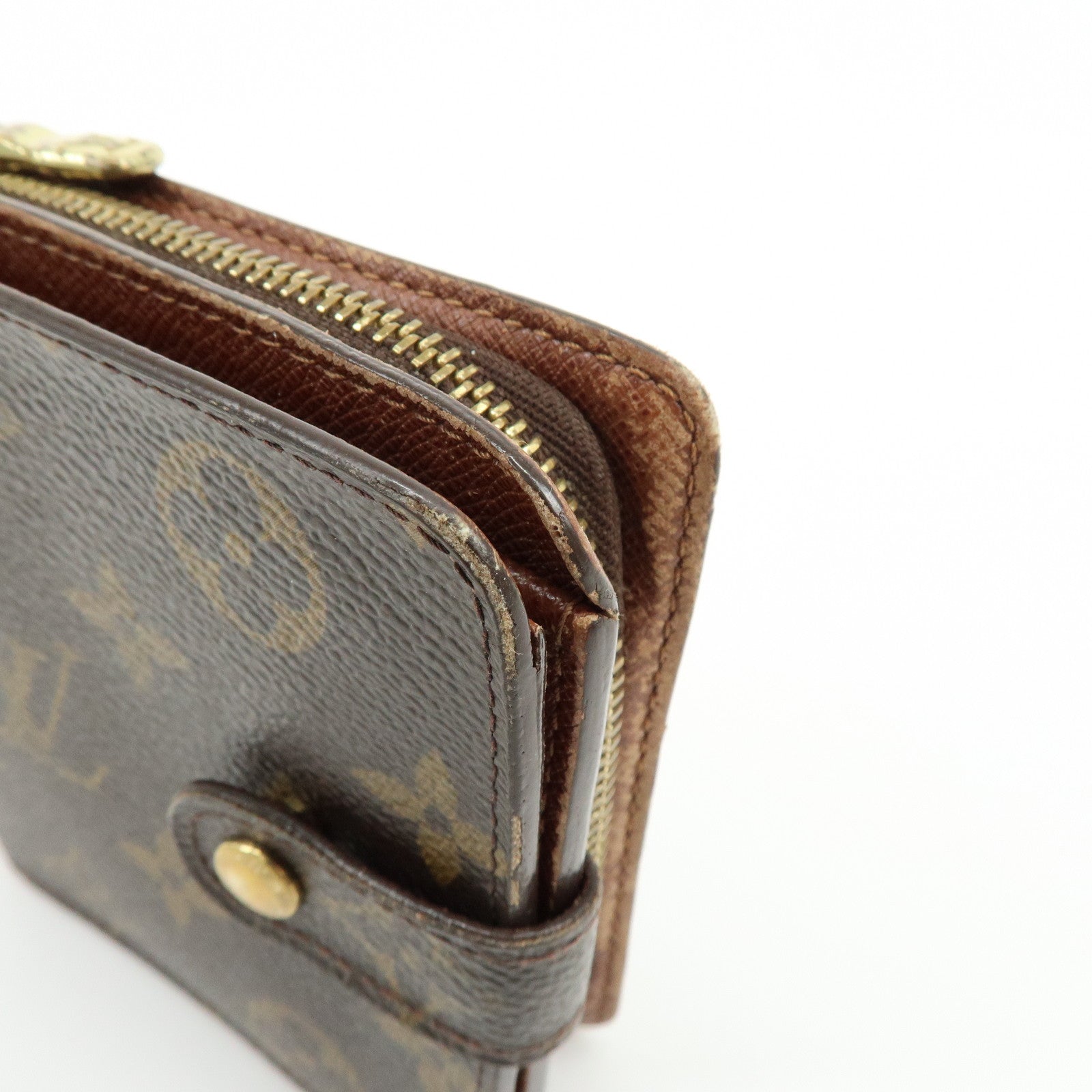 Louis Vuitton Monogram Compact Zippy Wallet Brown M61667