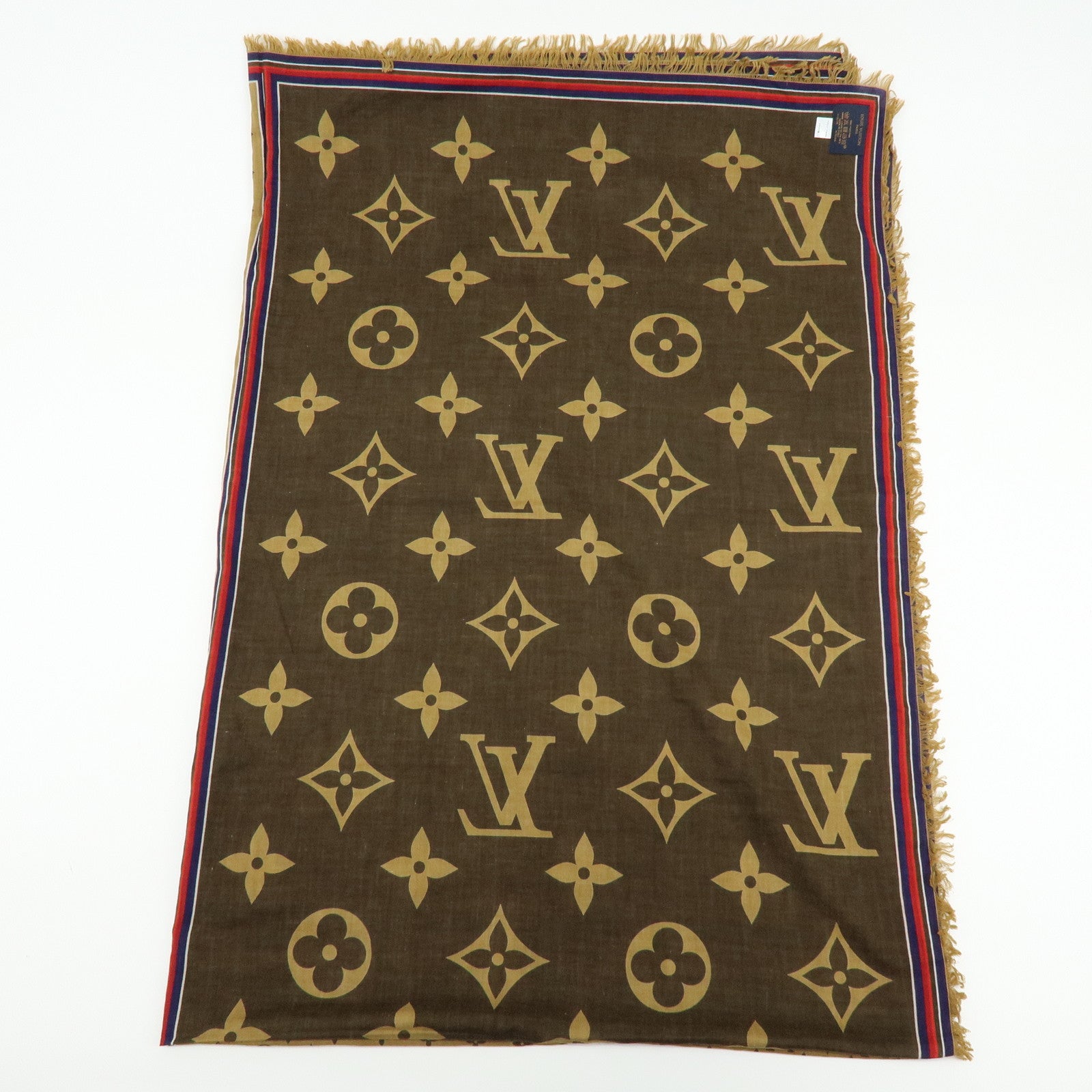 Louis Vuitton Étole Monogram Bliss 100％ Cotton Scarf Brown M76366