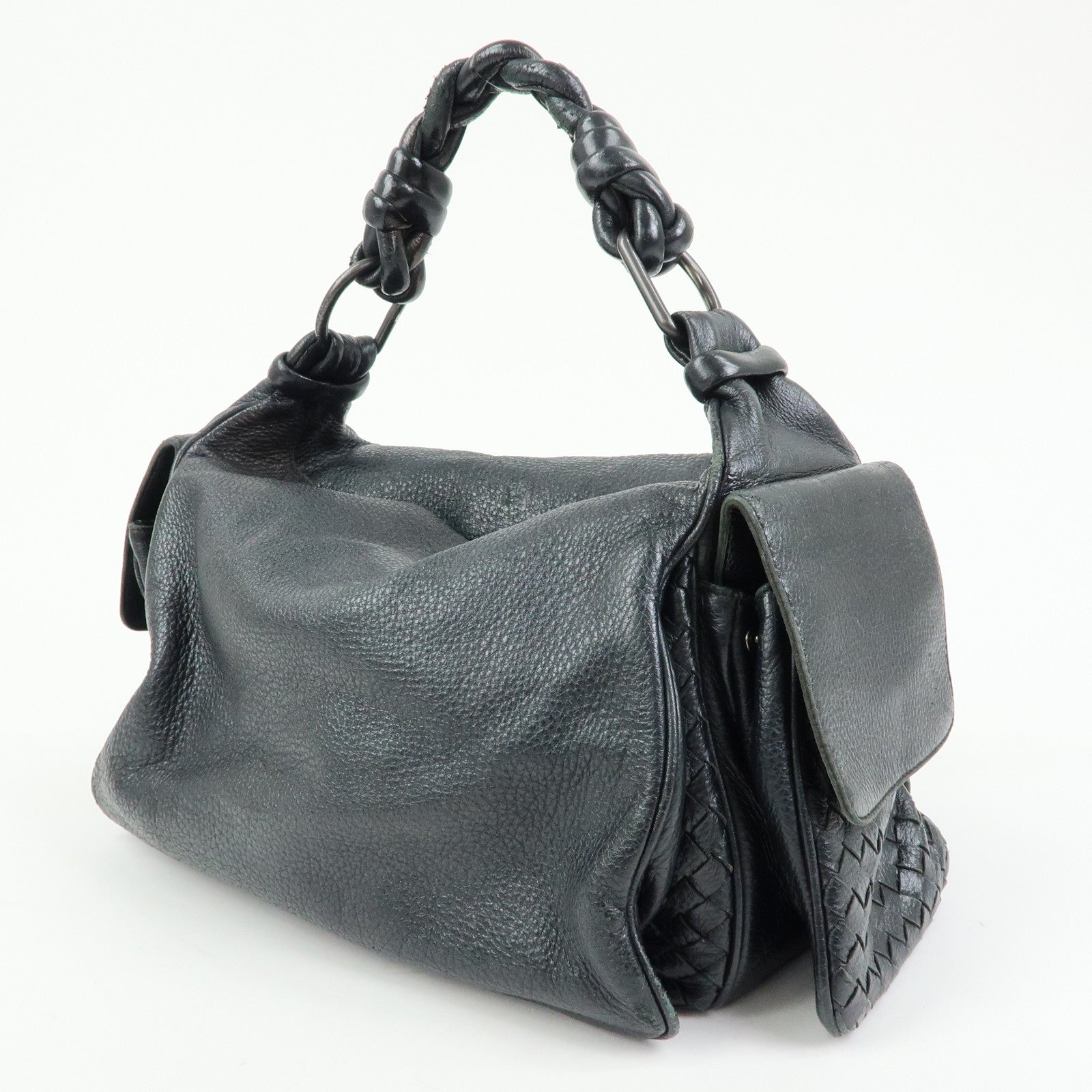 BOTTEGA VENETA Cocker intrecciato Leather Shoulder Bag 144413