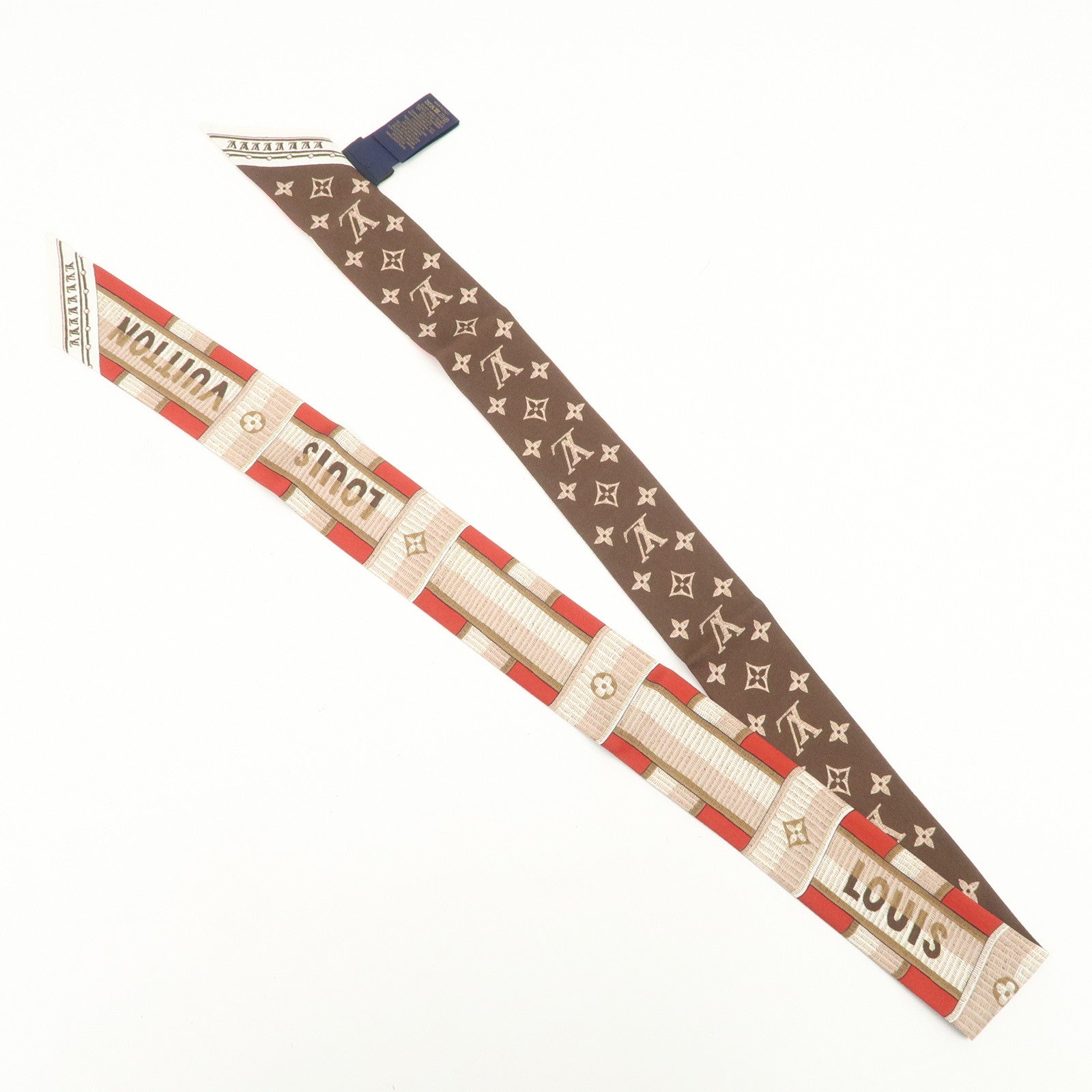 Louis Vuitton Monogram Silk Bandeau BB LV Details Brown M78147