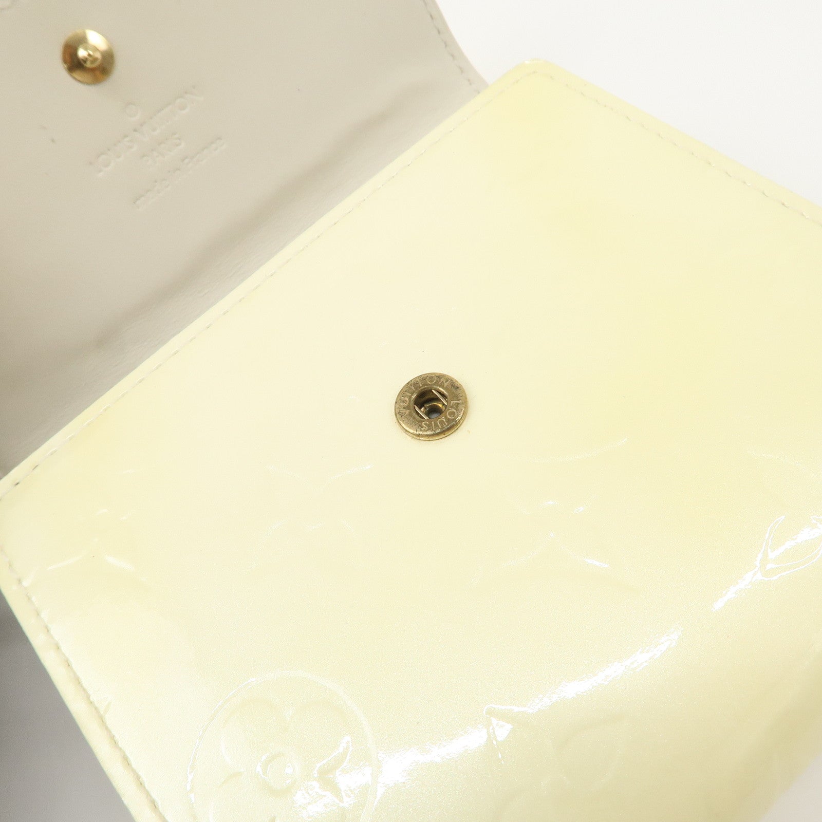 Louis Vuitton Monogram Vernis Porte Monnaie Couer Perle Compact Wallet M91351 Used