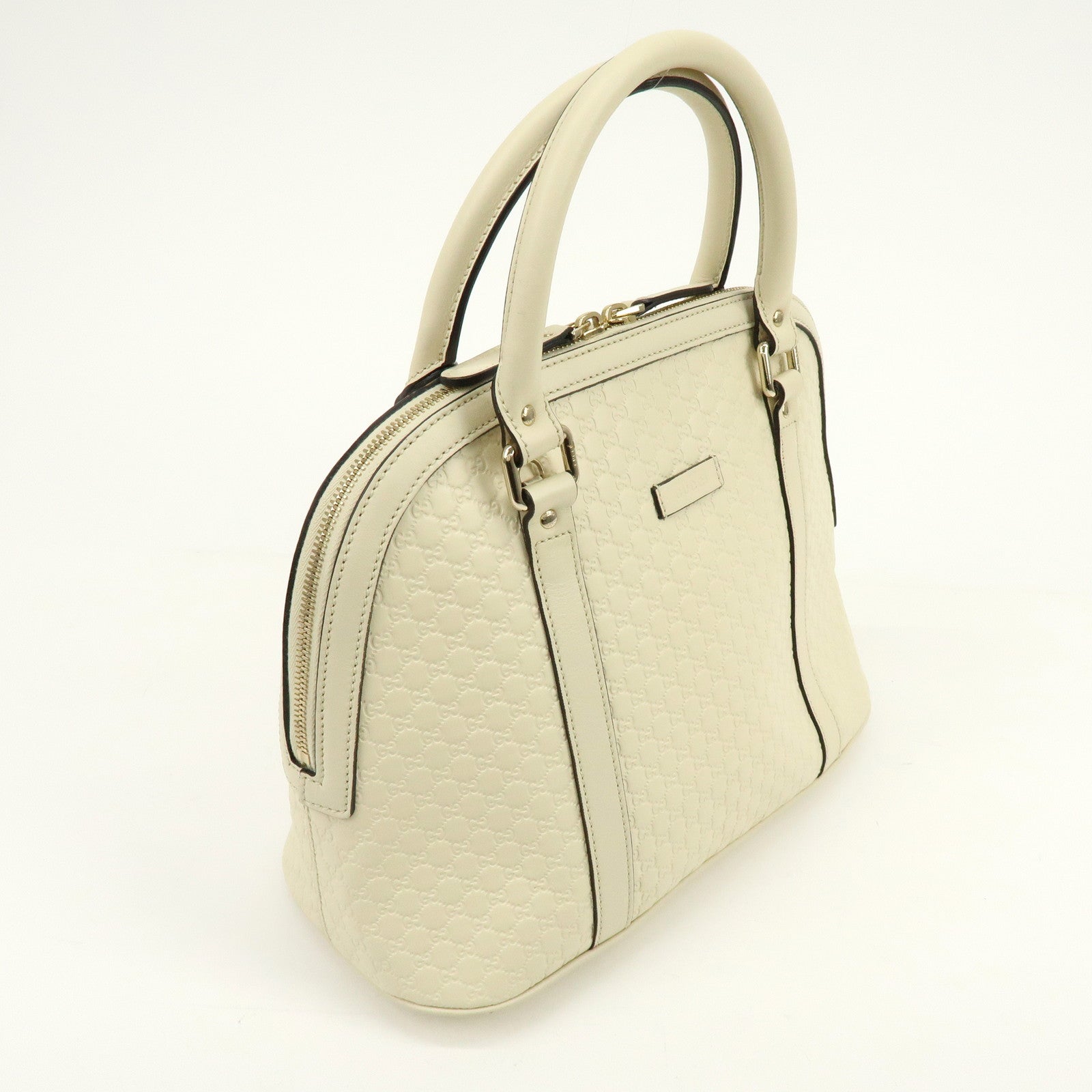 GUCCI Microguccissima Leather 2Way Bag Hand Bag Ivory 449663