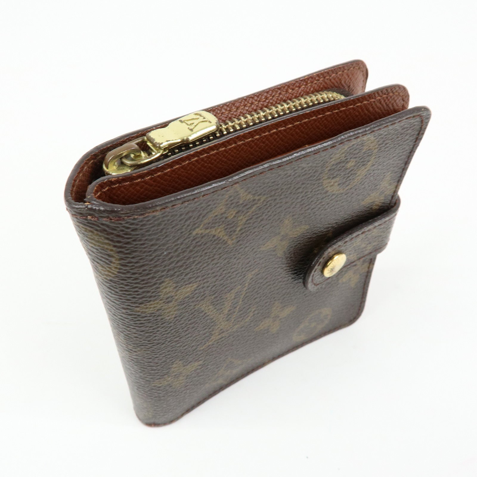 Louis Vuitton Monogram Compact Zippy Bi-fold Wallet Brown M61667
