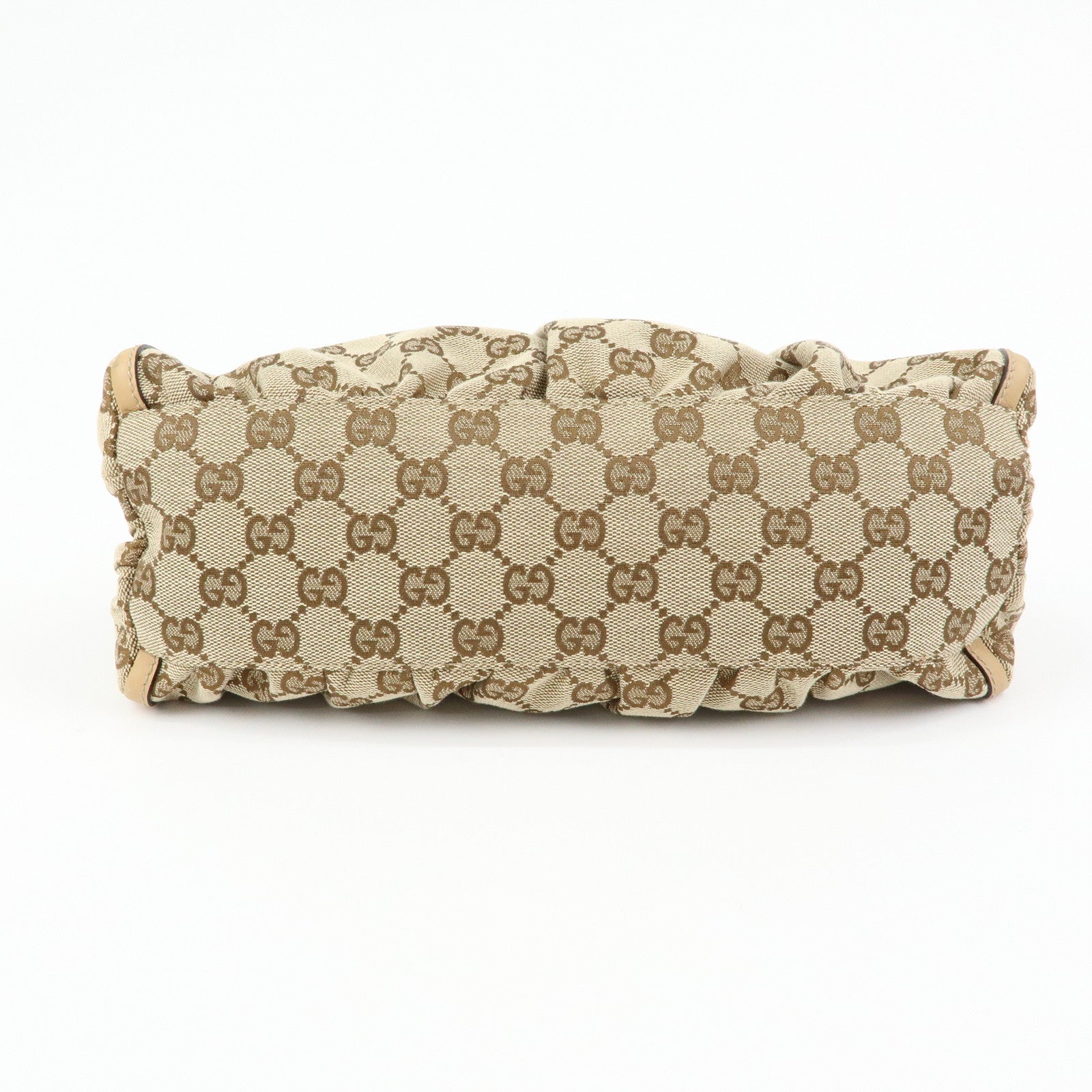 GUCCI Abbey GG Canvas Leather Shoulder Bag Hand Bag Beige 190525