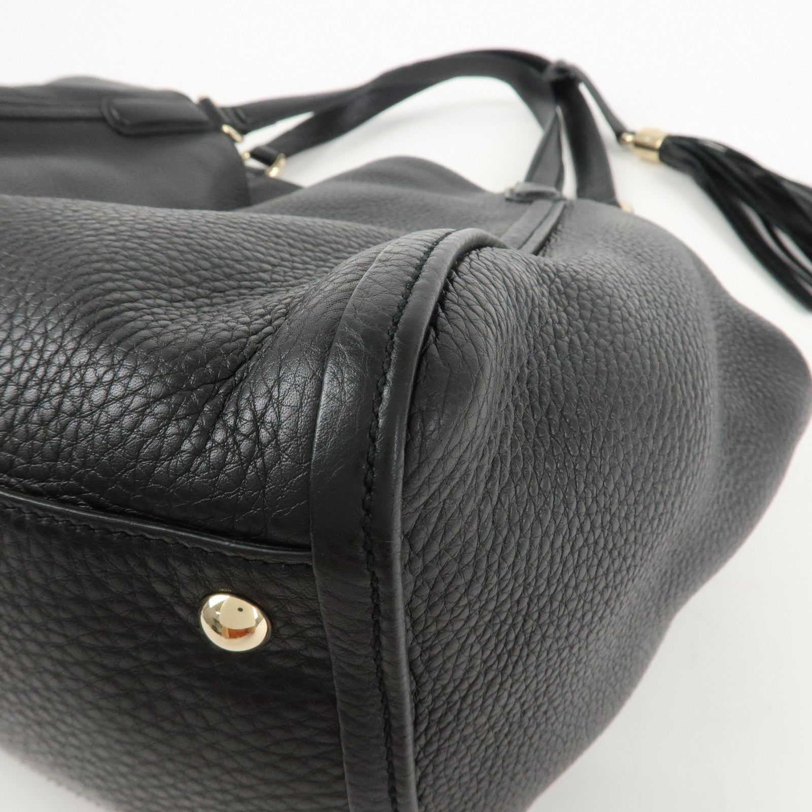 GUCCI SOHO Cellarius Leather Tote Bag Shoulder Bag Black 282309 Used