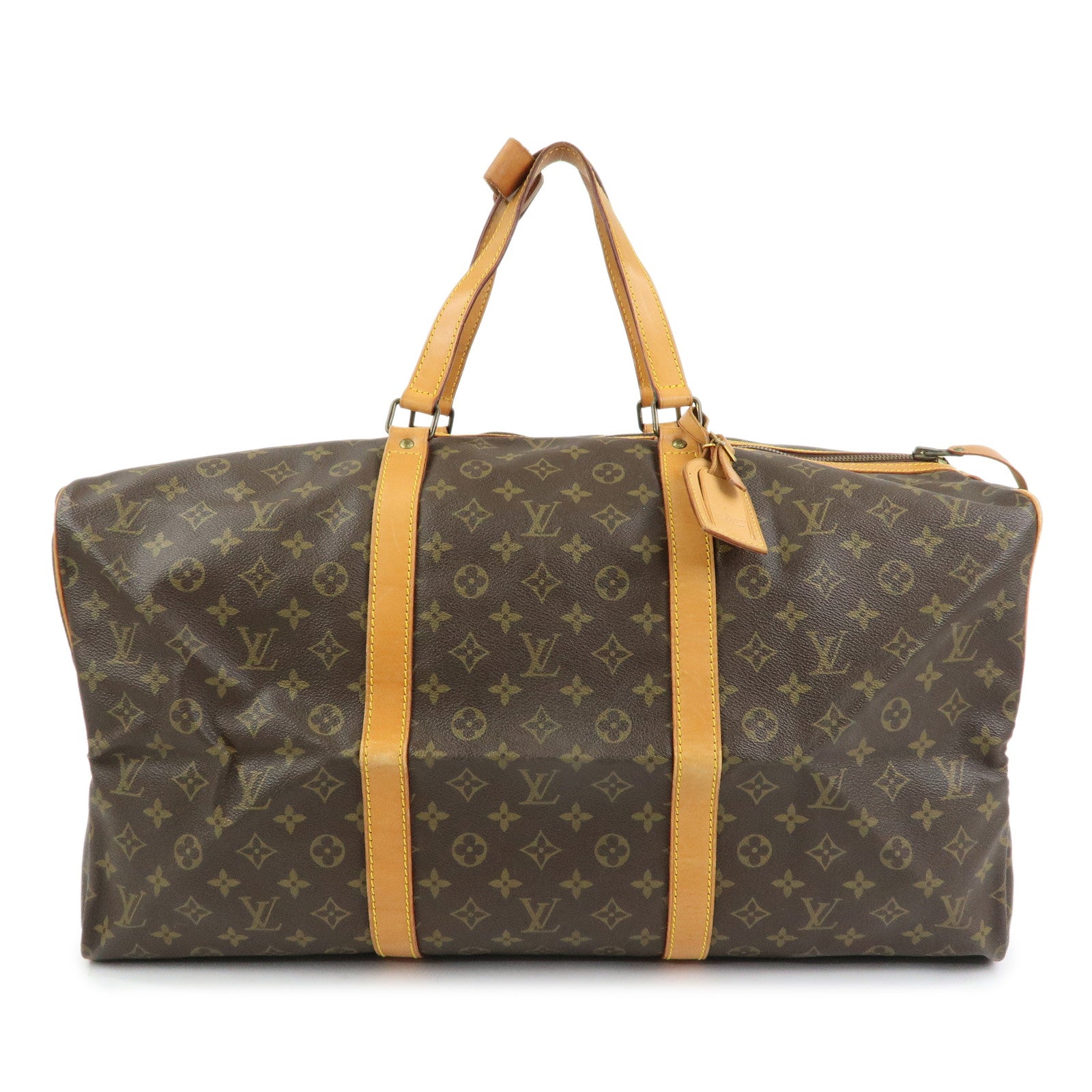 Louis Vuitton Monogram Sac Souple 55 Boston Bag Brown M41622